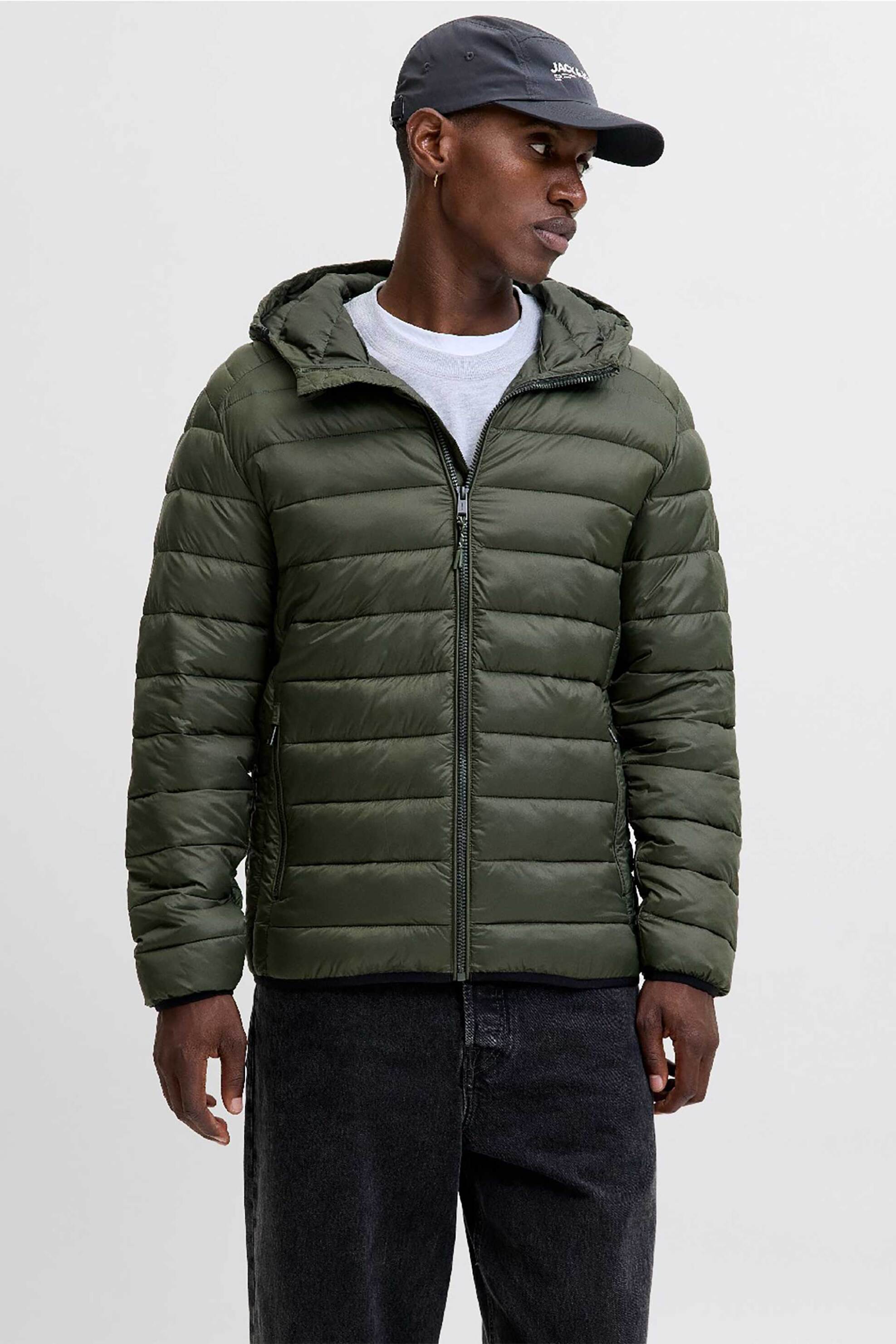 JACK & JONES ανδρικό μπουφάν με καπιτονέ σχέδιο Slim Fit - 12280970 Κυπαρισσί