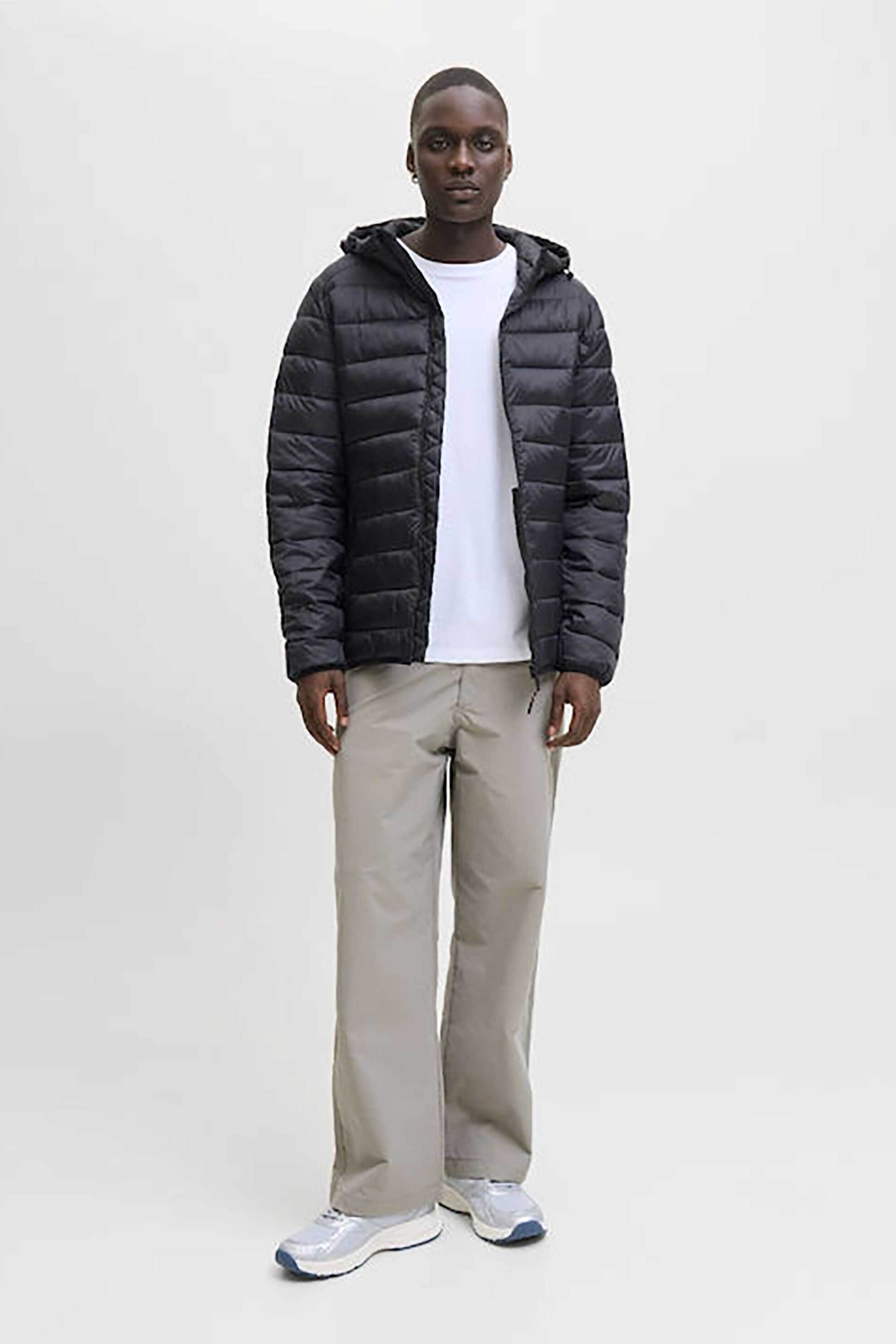 JACK & JONES ανδρικό μπουφάν με καπιτονέ σχέδιο Slim Fit - 12280970 Μαύρο φωτογραφία