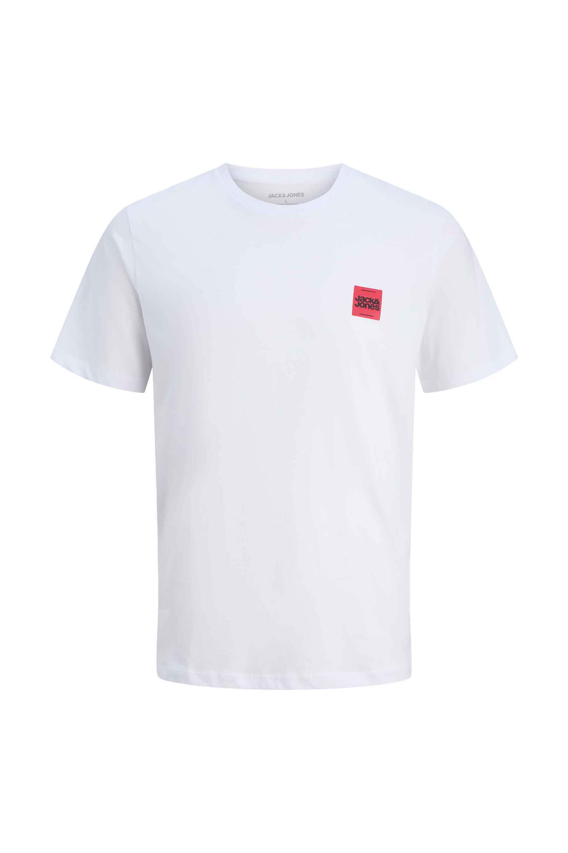 JACK & JONES ανδρικό T-shirt μονόχρωμο με logo print Regular Fit - 12279100 Καφέ φωτογραφία