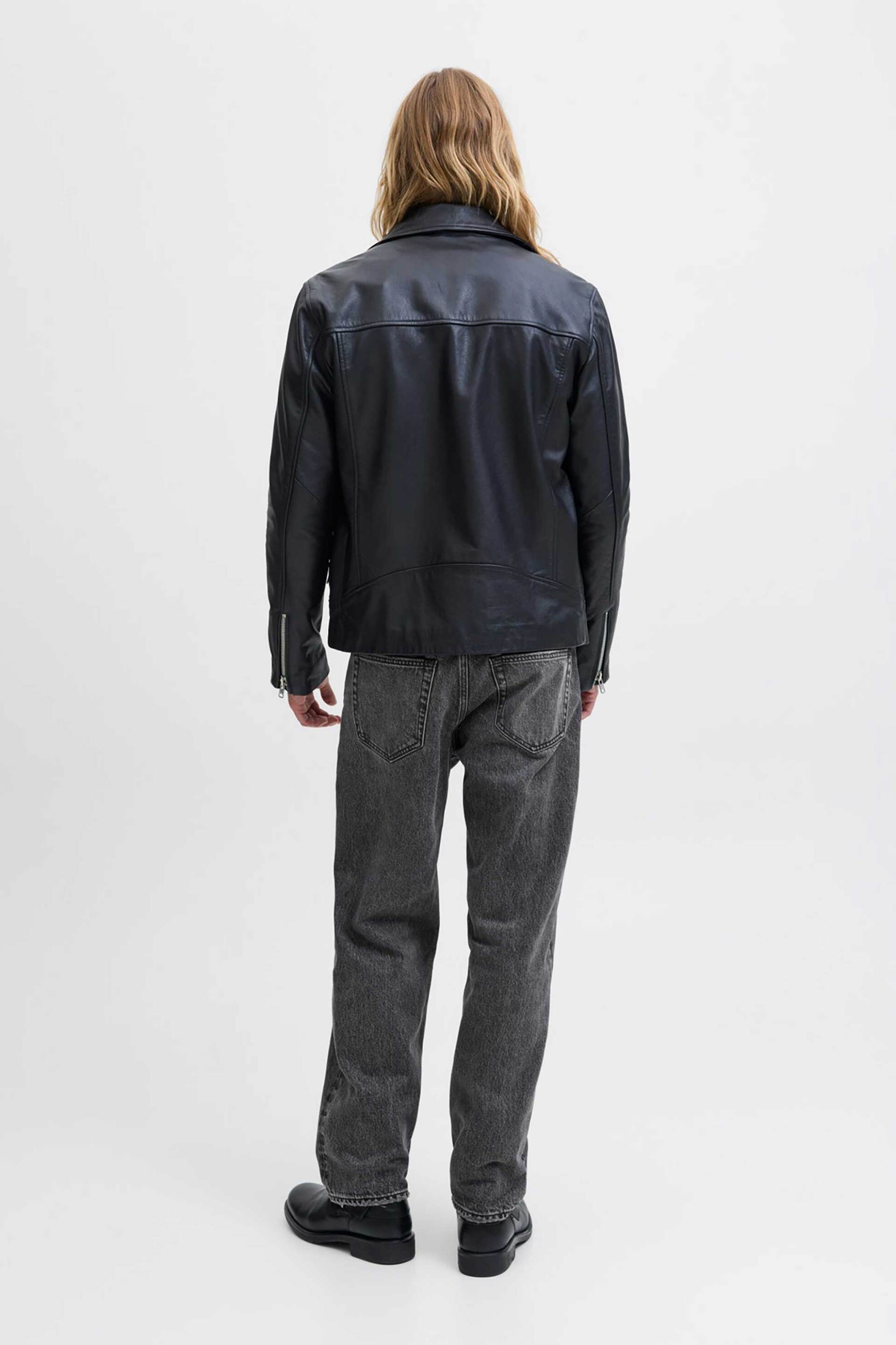 JACK & JONES ανδρικό τζιν παντελόνι πεντάτσεπο Loose Fit - 12282474 Μαύρο φωτογραφία