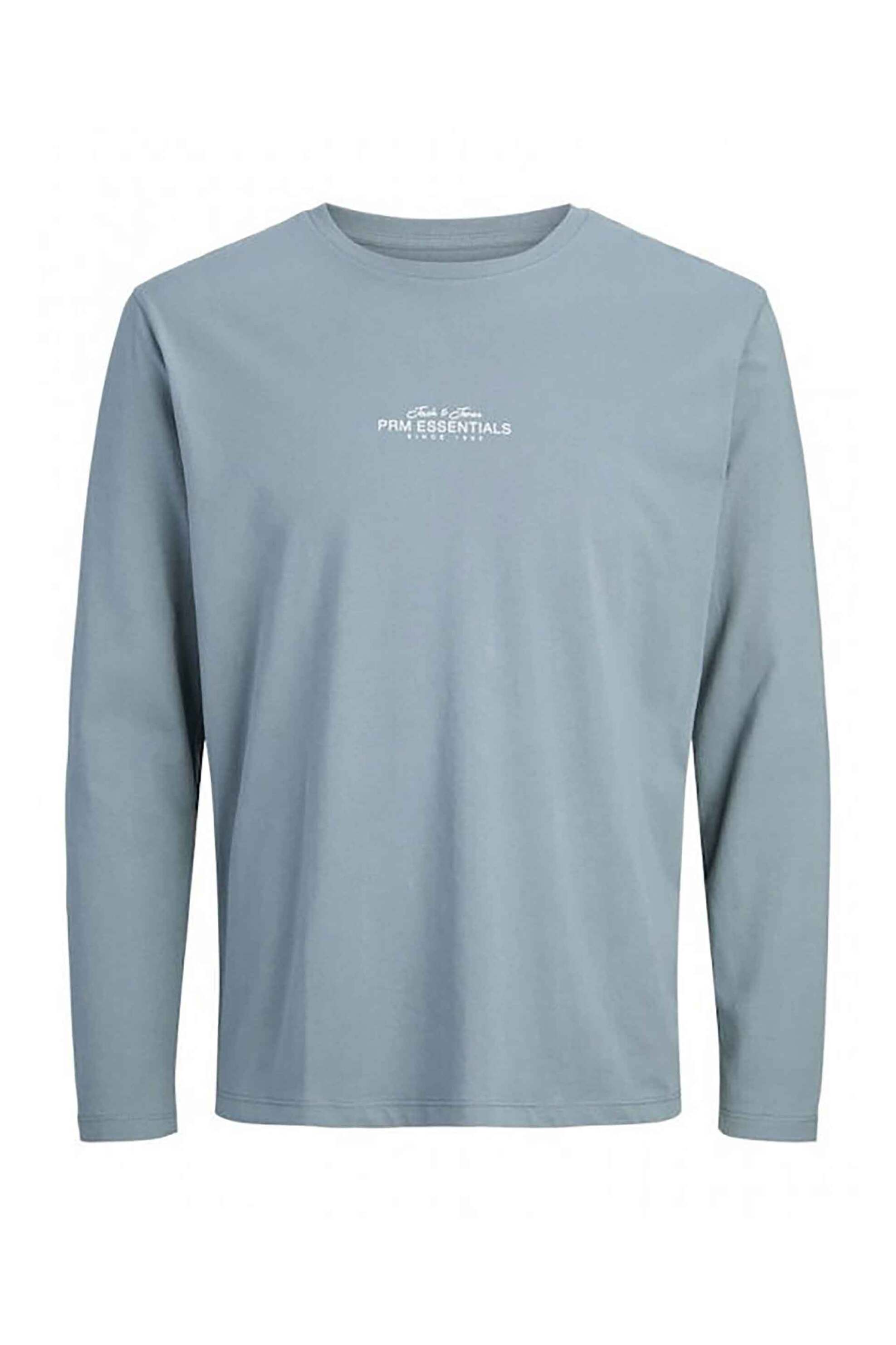 JACK & JONES ανδρική μακρυμάνικη μπλούζα με lettering Regular Fit - 12288081 Βεραμάν