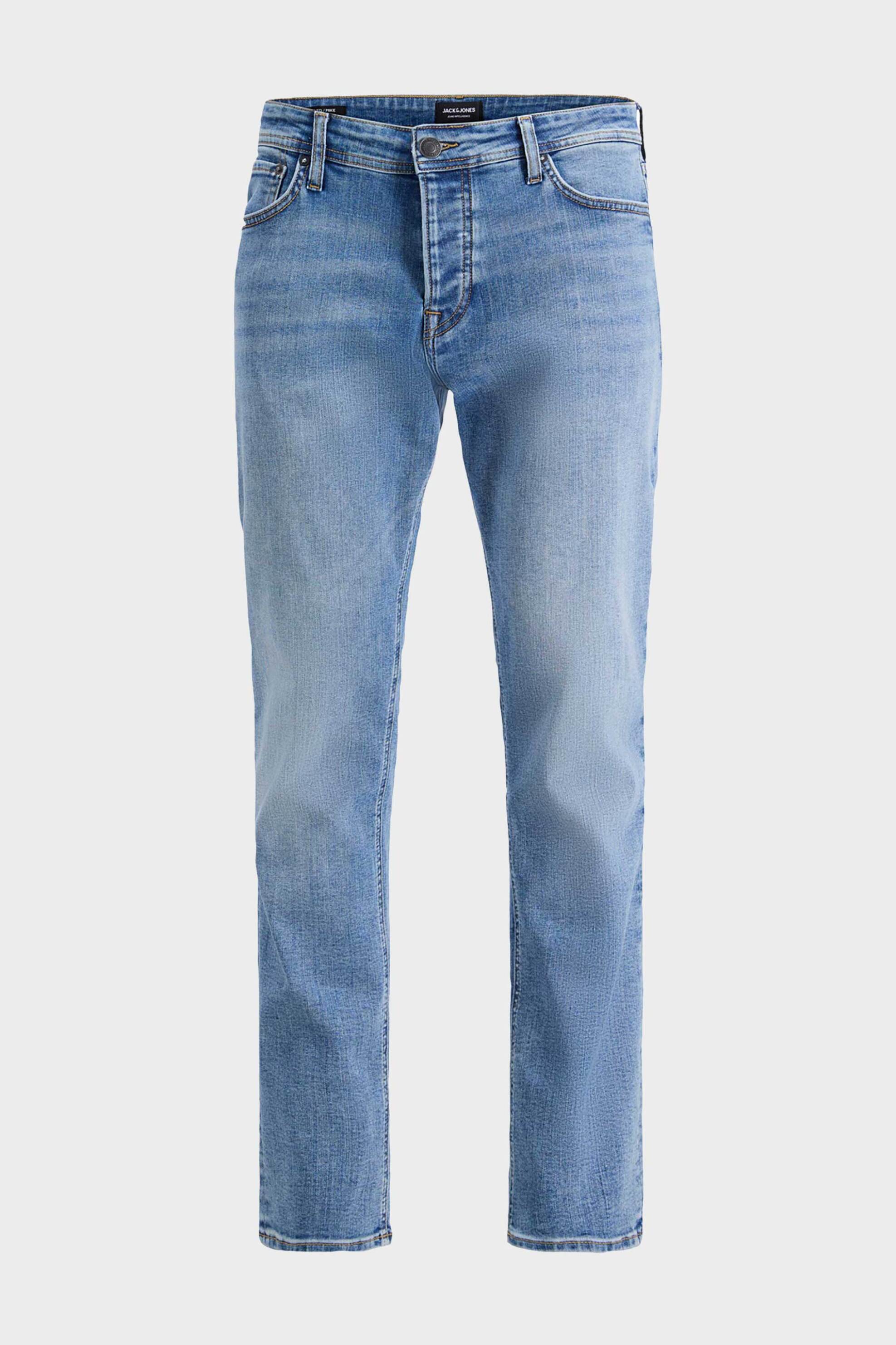 Jack Jones Ανδρικό Τζιν Παντελόνι Πεντάτσεπο Relaxed Fit Jjimike - 12289824 Denim Blue