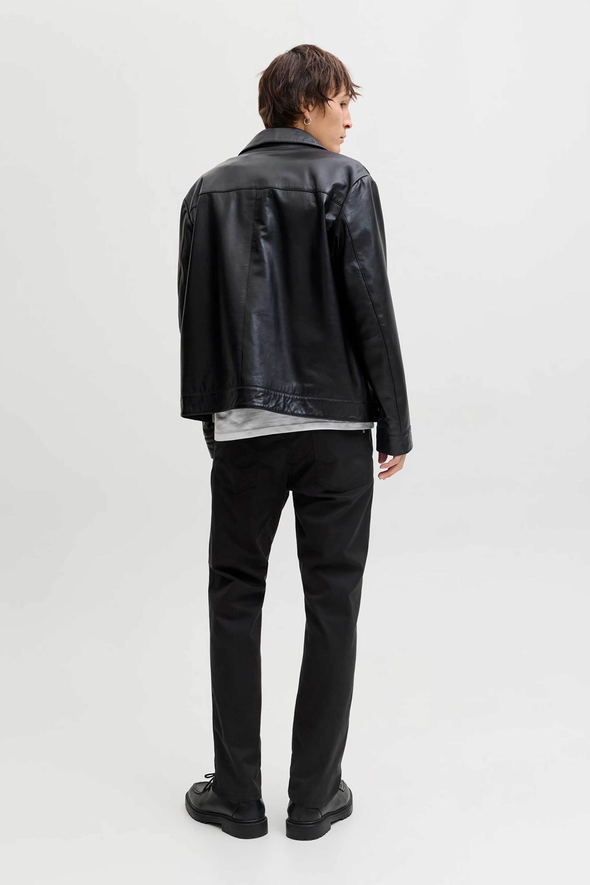 JACK & JONES ανδρικό τζιν παντελόνι πεντάτσεπο Regular Fit - 12293328 Μαύρο φωτογραφία