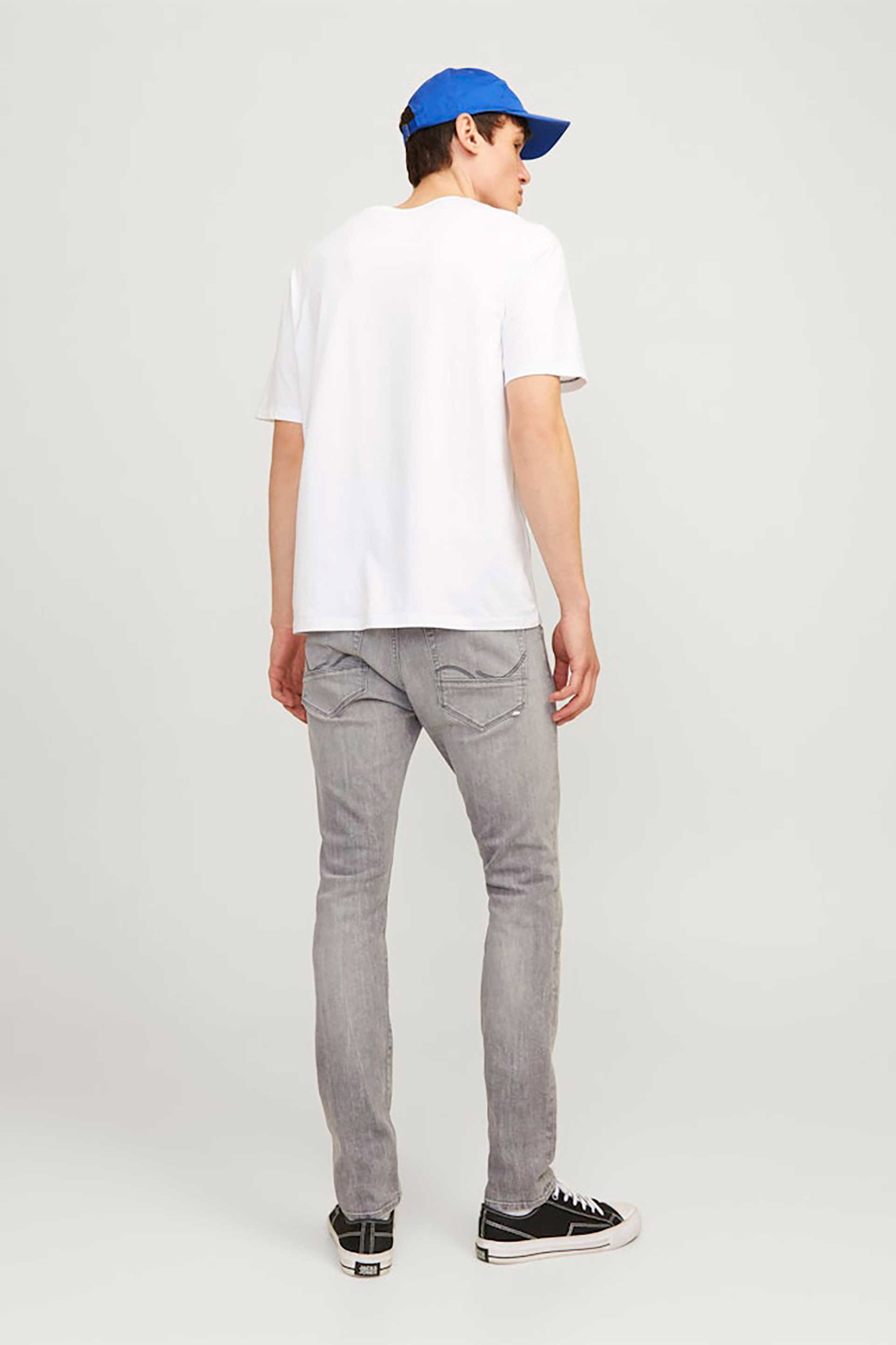 Jack Jones Ανδρικό Τζιν Παντελόνι Πεντάτσεπο Slim Fit - 12259333 Γκρι