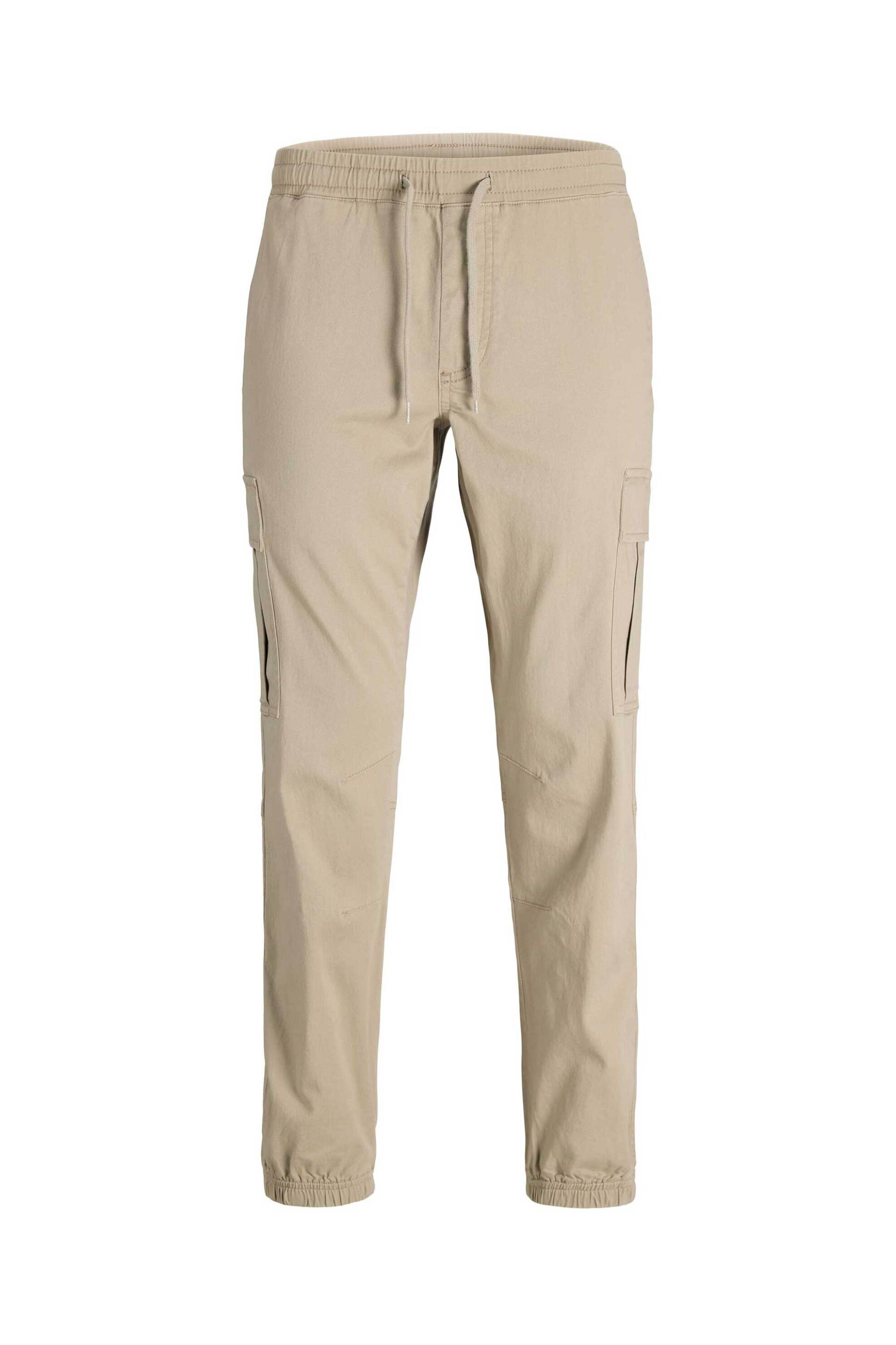 Jack Jones Ανδρικό Παντελόνι Cargo με Ελαστική Μέση Regular Fit - 12289589 Μπεζ