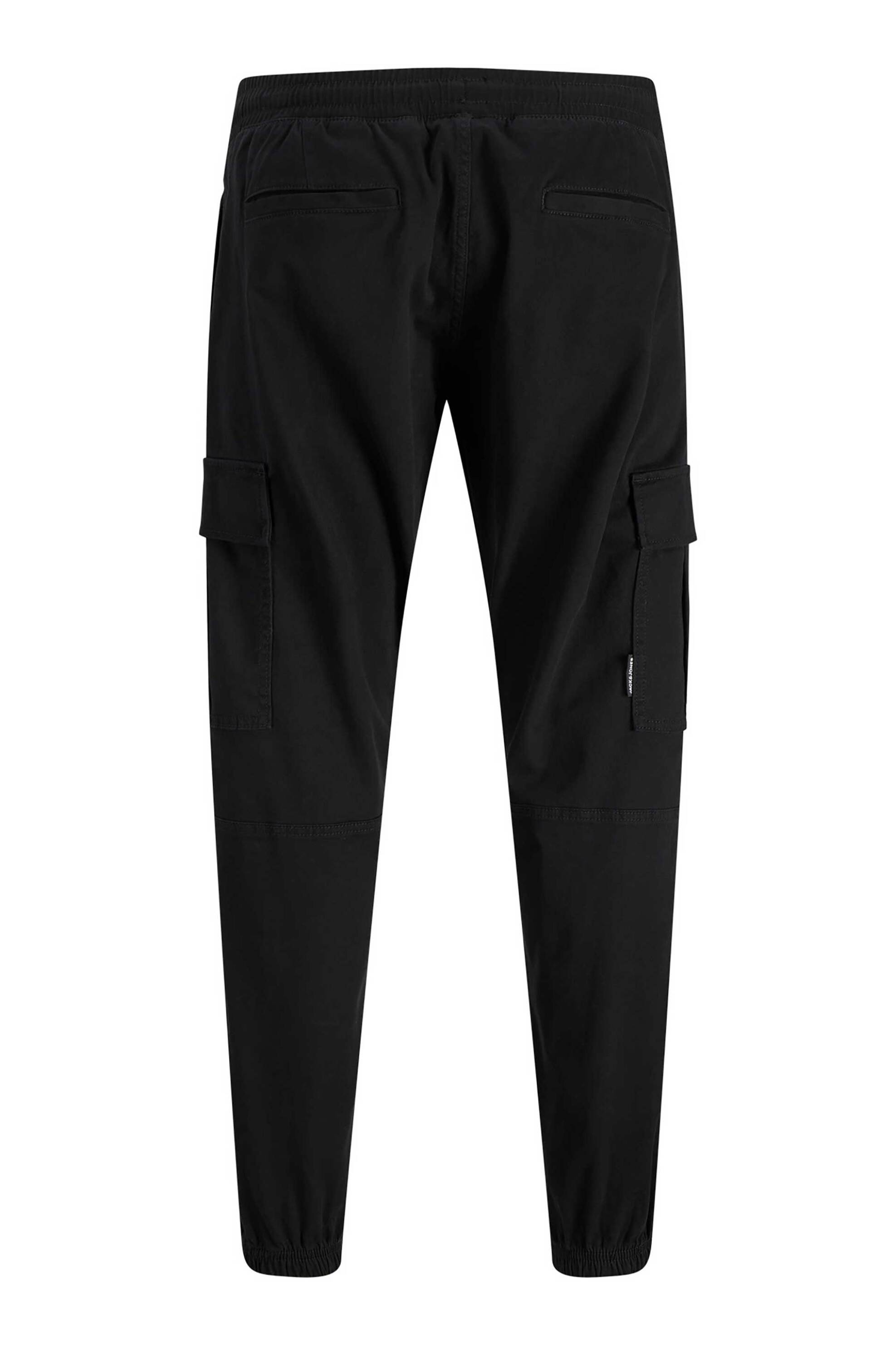 Jack Jones Ανδρικό Παντελόνι Cargo με Ελαστική Μέση Regular Fit - 12289589 Μαύρο