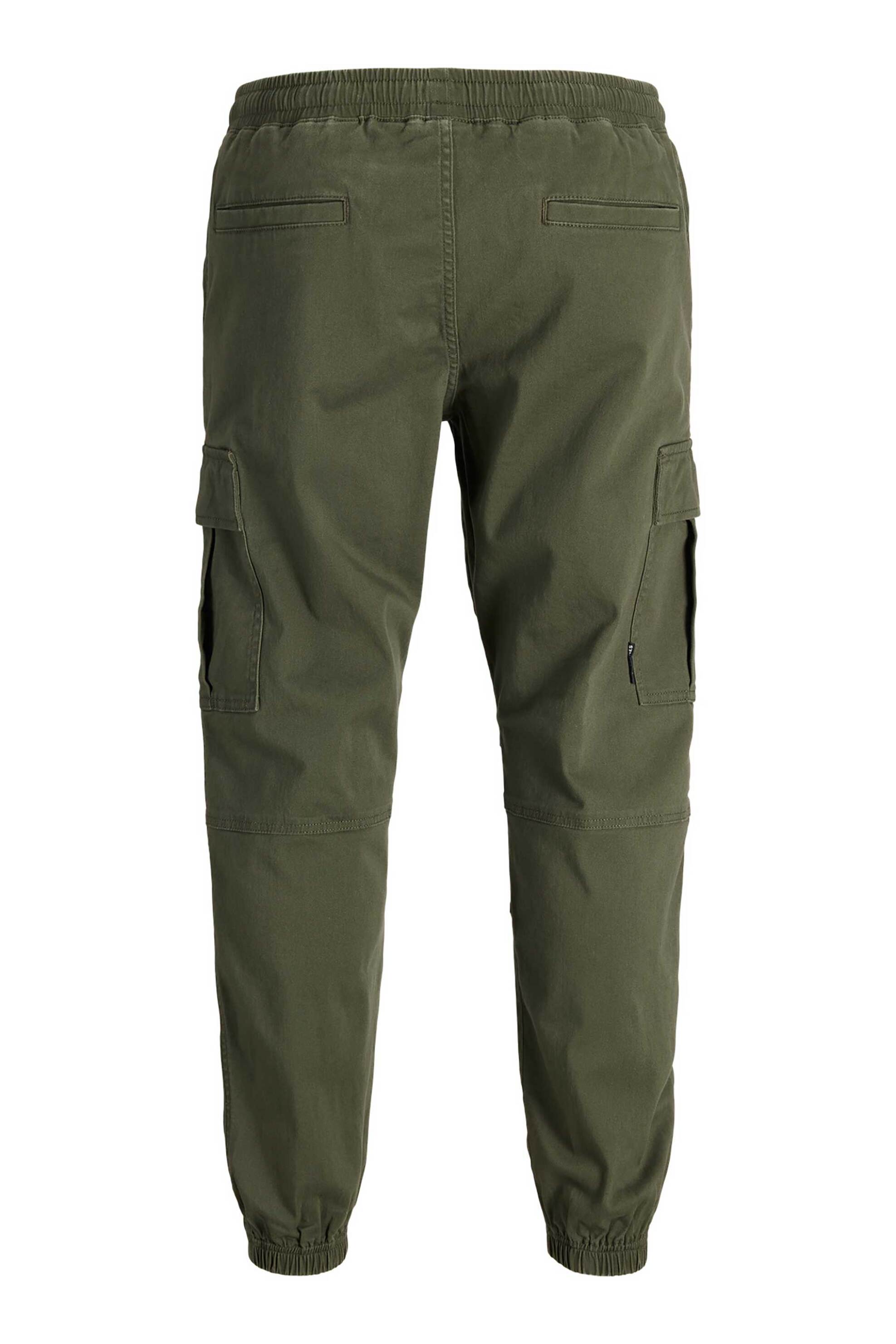 Jack Jones Ανδρικό Παντελόνι Cargo με Ελαστική Μέση Regular Fit - 12289589 Λαδί