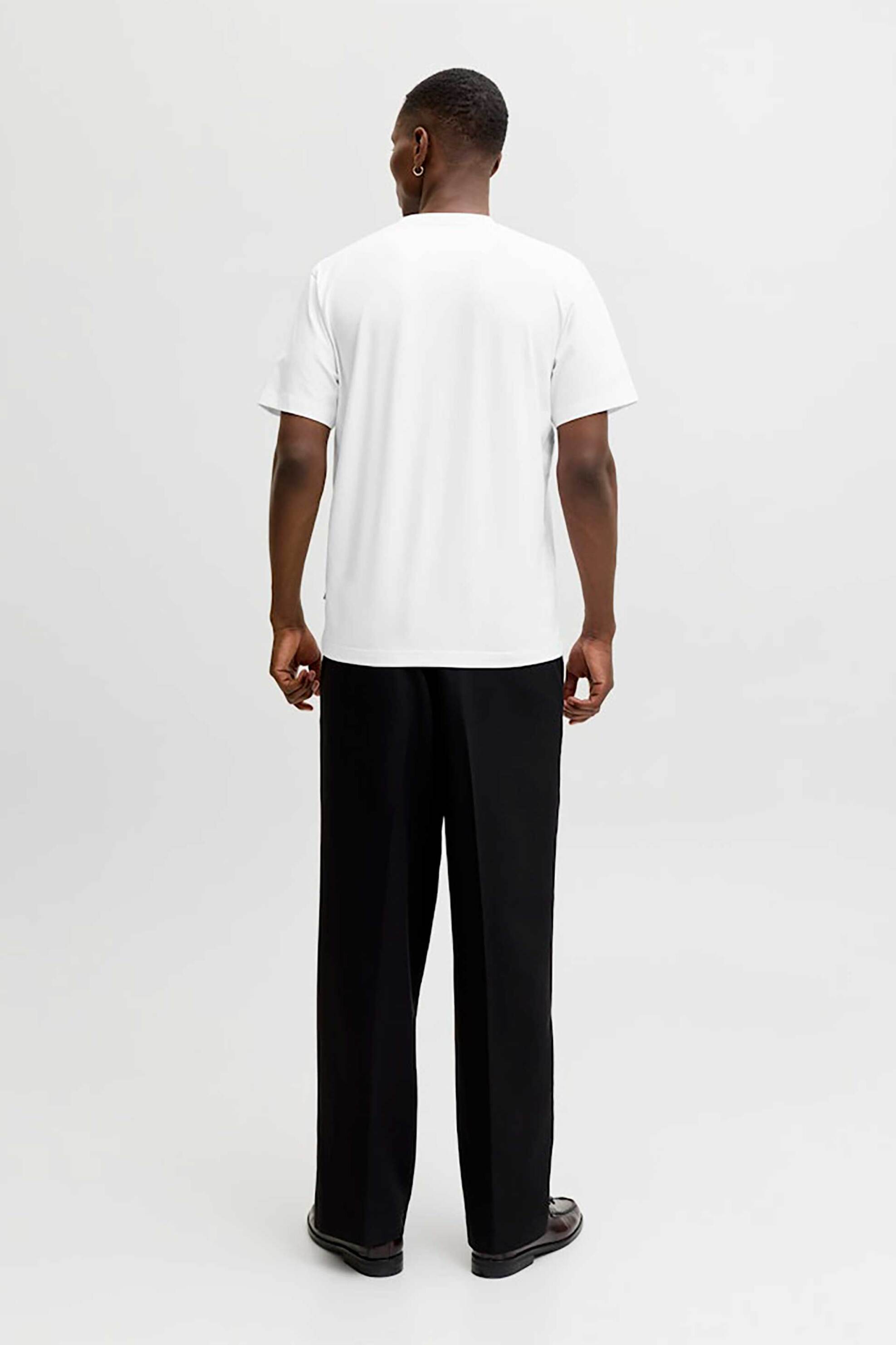 Jack Jones Ανδρικό T-Shirt με Λογότυπο Regular Fit - 12292383 Λευκό