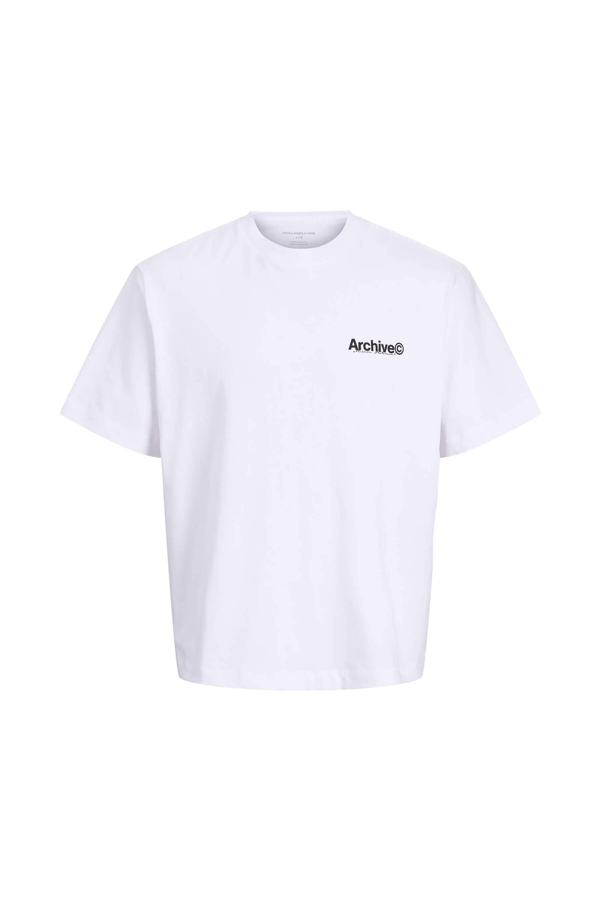 JACK & JONES ανδρικό T-shirt με print στο πίσω μέρος Relaxed Fit - 12292951 Λευκό