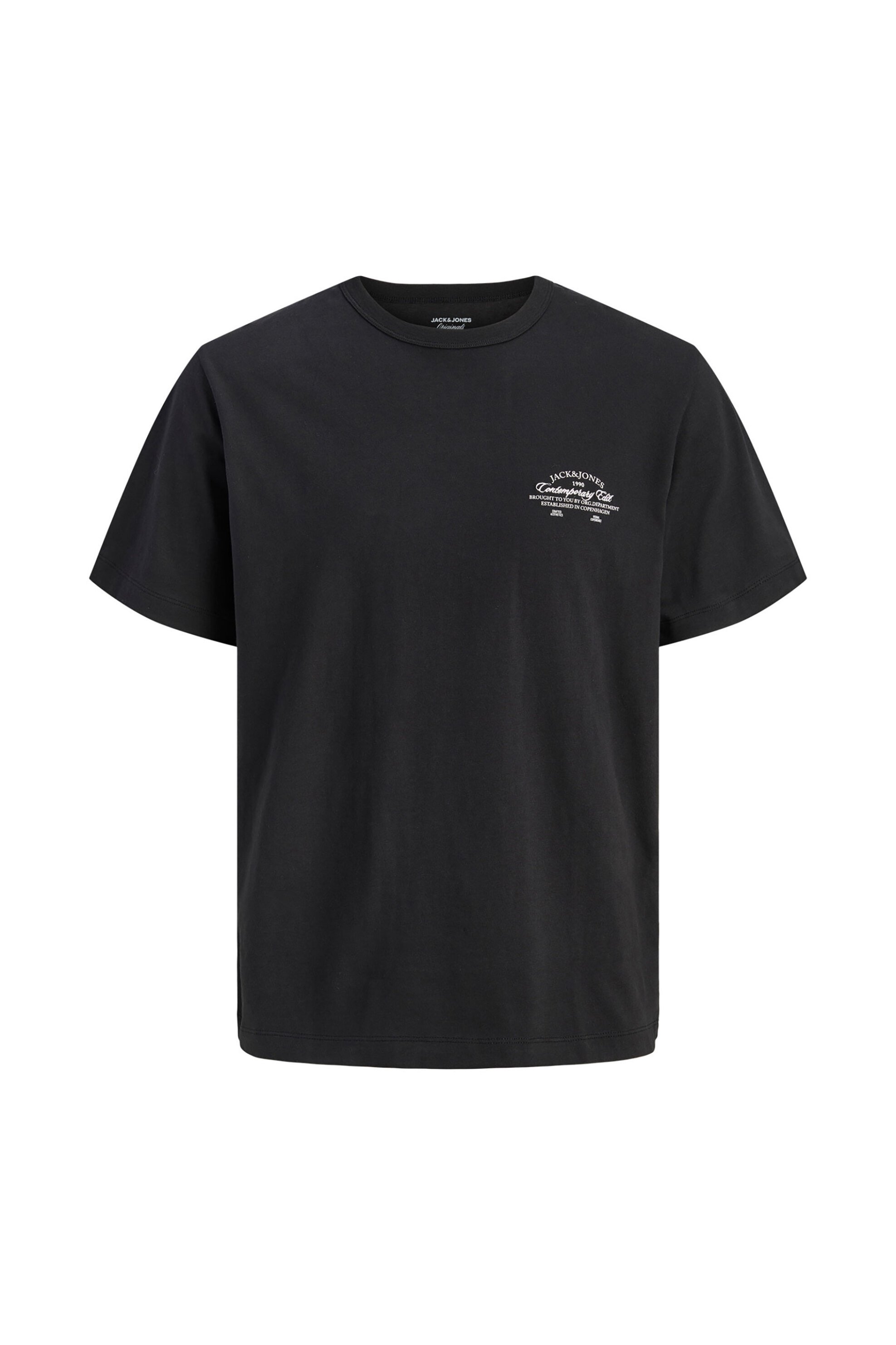 JACK & JONES ανδρικό T-shirt με λογότυπο Regular Fit - 12290859 Μαύρο