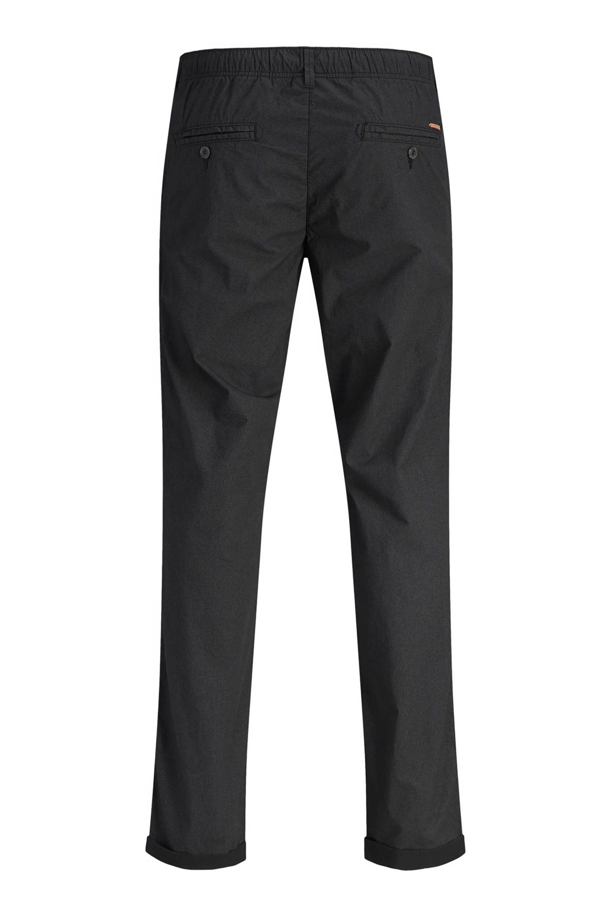 Jack Jones Ανδρικό Παντελόνι Chino με Ελαστική Μέση Slim Fit - 12293491 Μαύρο