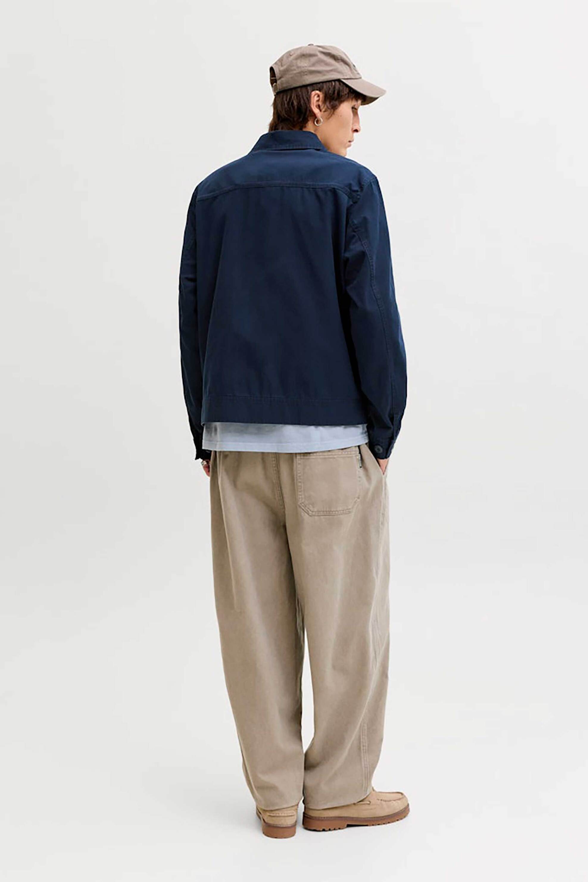 JACK & JONES ανδρικό jacket με γιακά και τσέπες - 12291882 Μπλε Σκούρο φωτογραφία