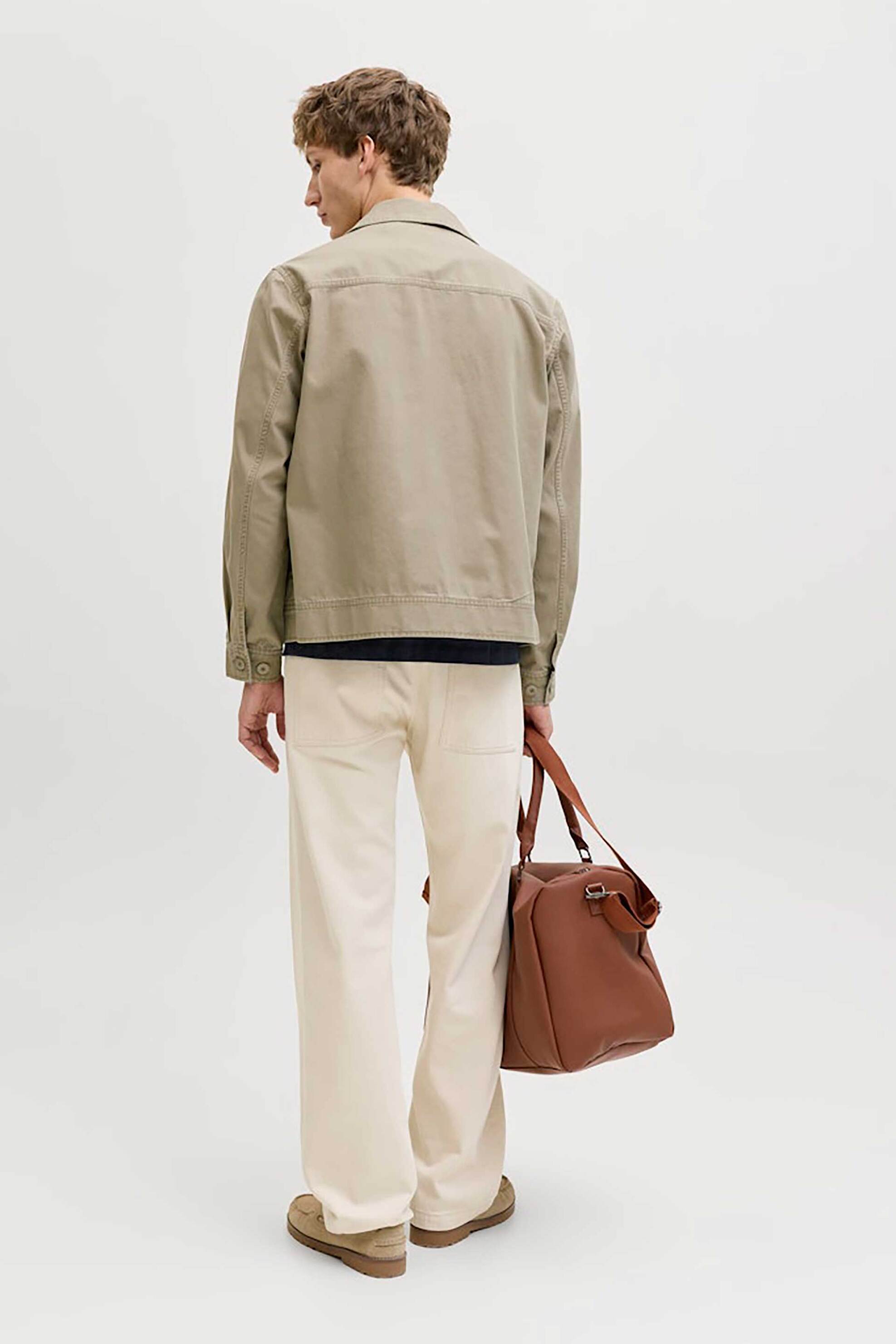 Jack Jones Ανδρικό Jacket με Γιακά Και Τσέπες - 12291882 Μπεζ