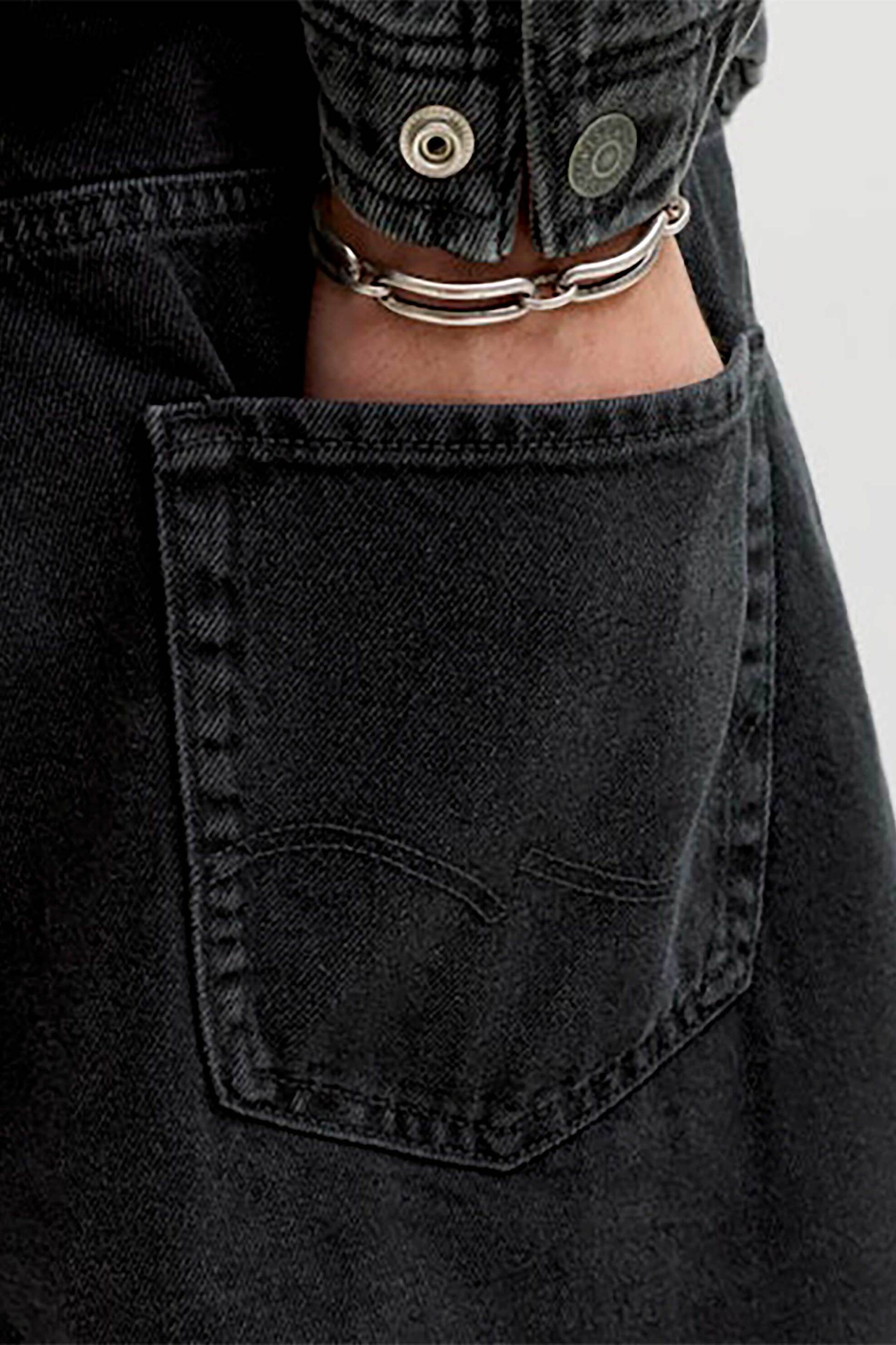 Jack Jones Ανδρική Denim Βερμούδα Πεντάτσεπη Relaxed Fit - 12289967 Μαύρο