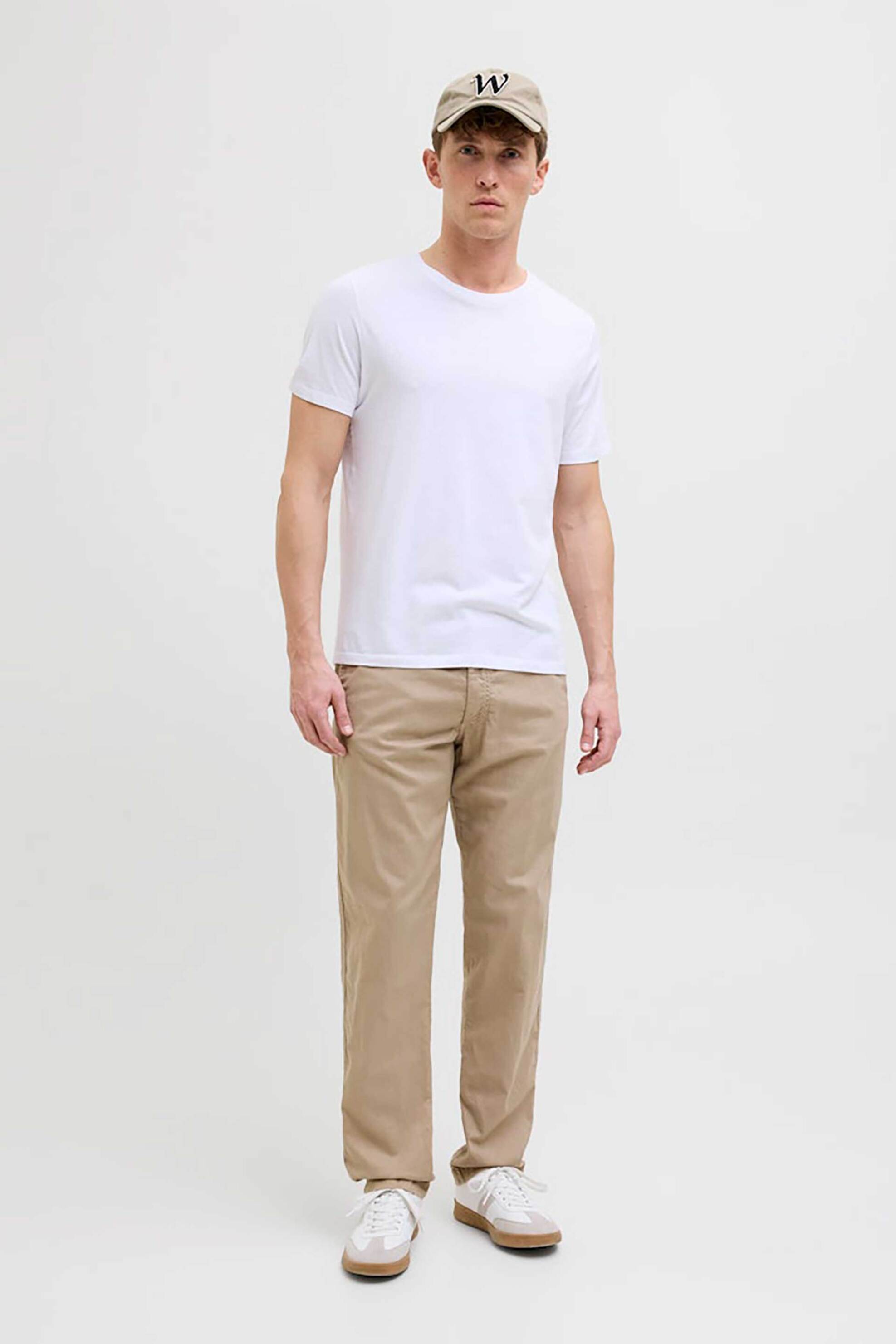 JACK & JONES ανδρικό παντελόνι casual με ελαστική μέση Relaxed Fit - 12274977 Καμηλό