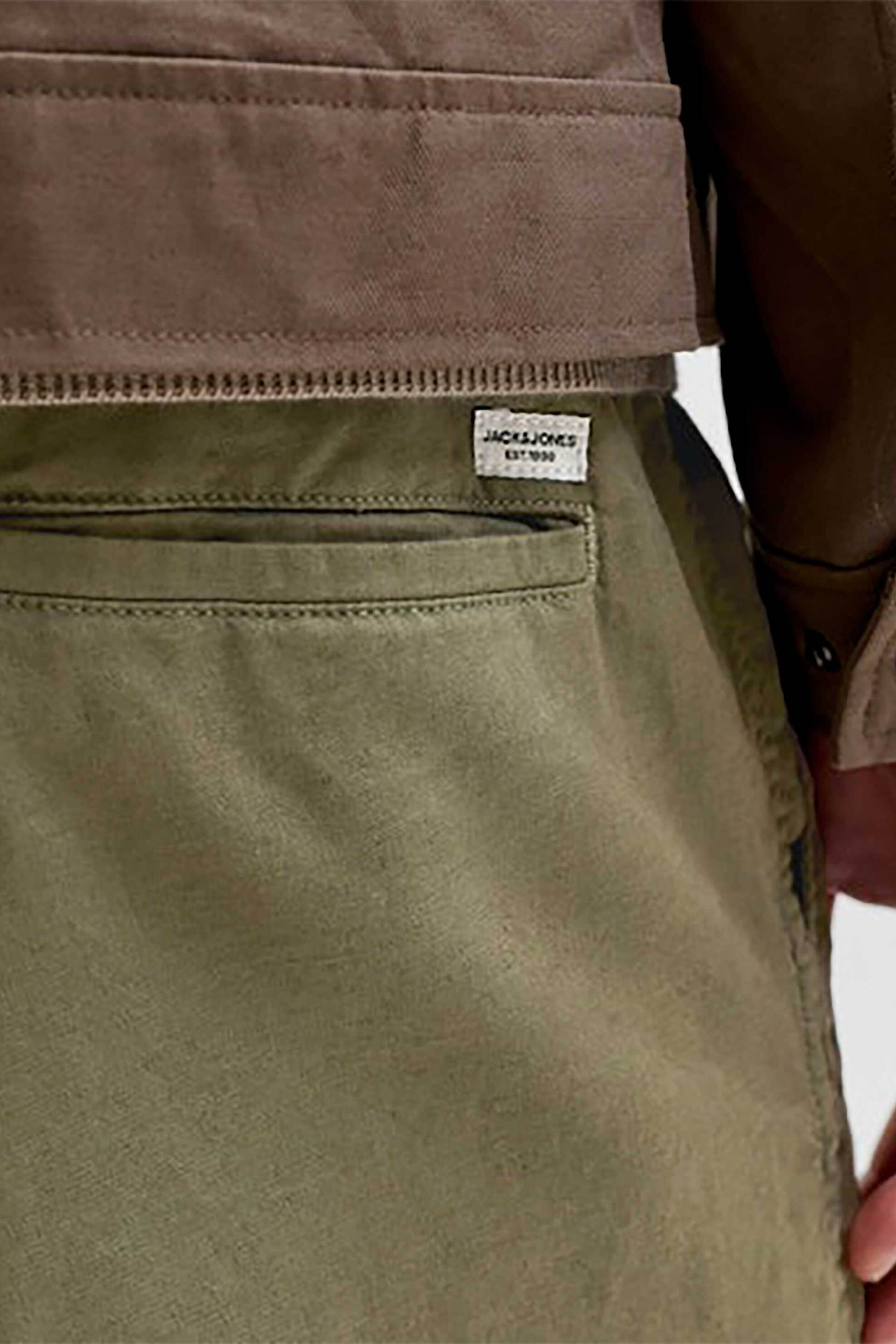 Jack Jones Ανδρική Βερμούδα με Ελαστική Μέση Relaxed Fit - 12292332 Χακί