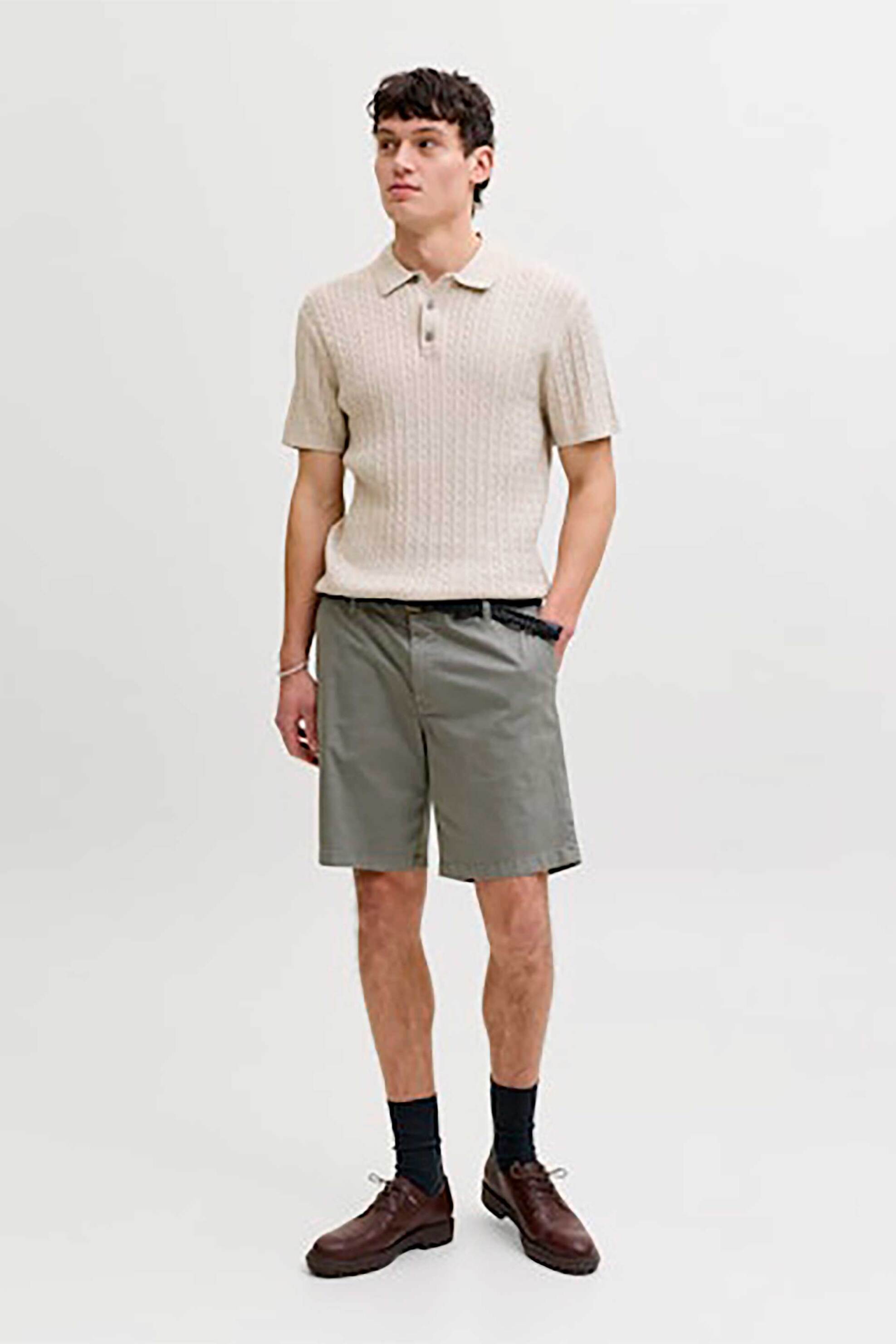 JACK & JONES ανδρική βερμούδα chino Relaxed Fit - 12293005 Λαδί