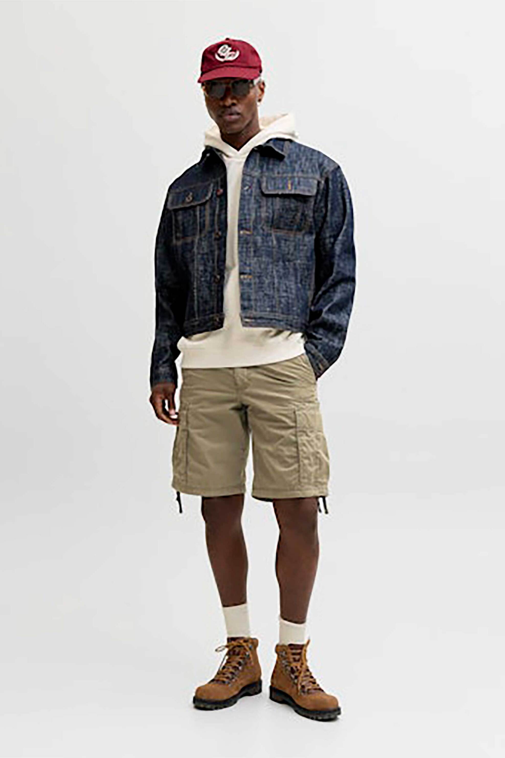 JACK & JONES ανδρική βερμούδα cargo Relaxed Fit - 12291369 Χακί