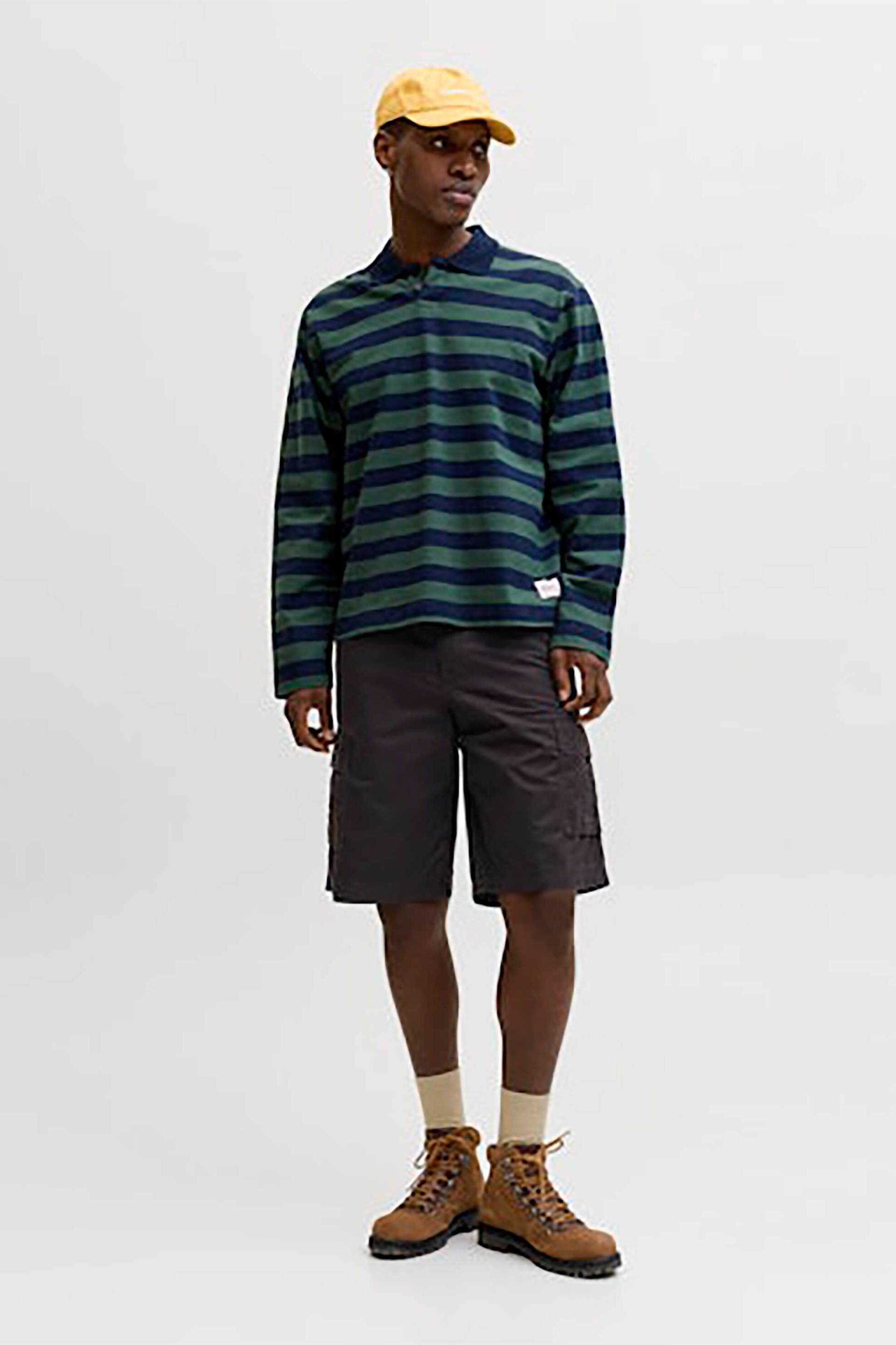 JACK & JONES ανδρική βερμούδα cargo Relaxed Fit - 12292263 Μαύρο
