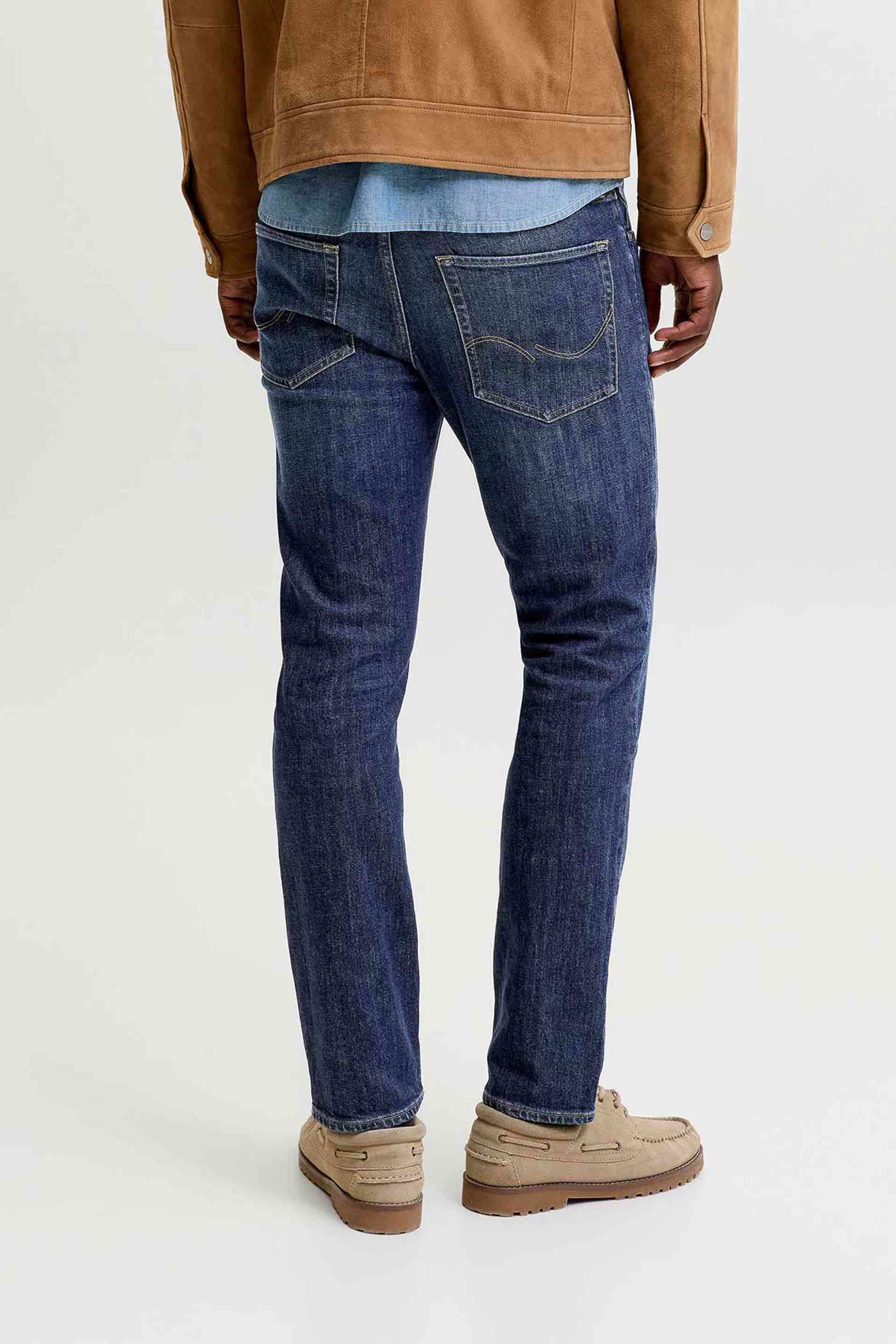 Jack Jones Ανδρικό Τζιν Παντελόνι Πεντάτσεπο Regular Fit Clark Original Am 414 - 12300791 Μπλε