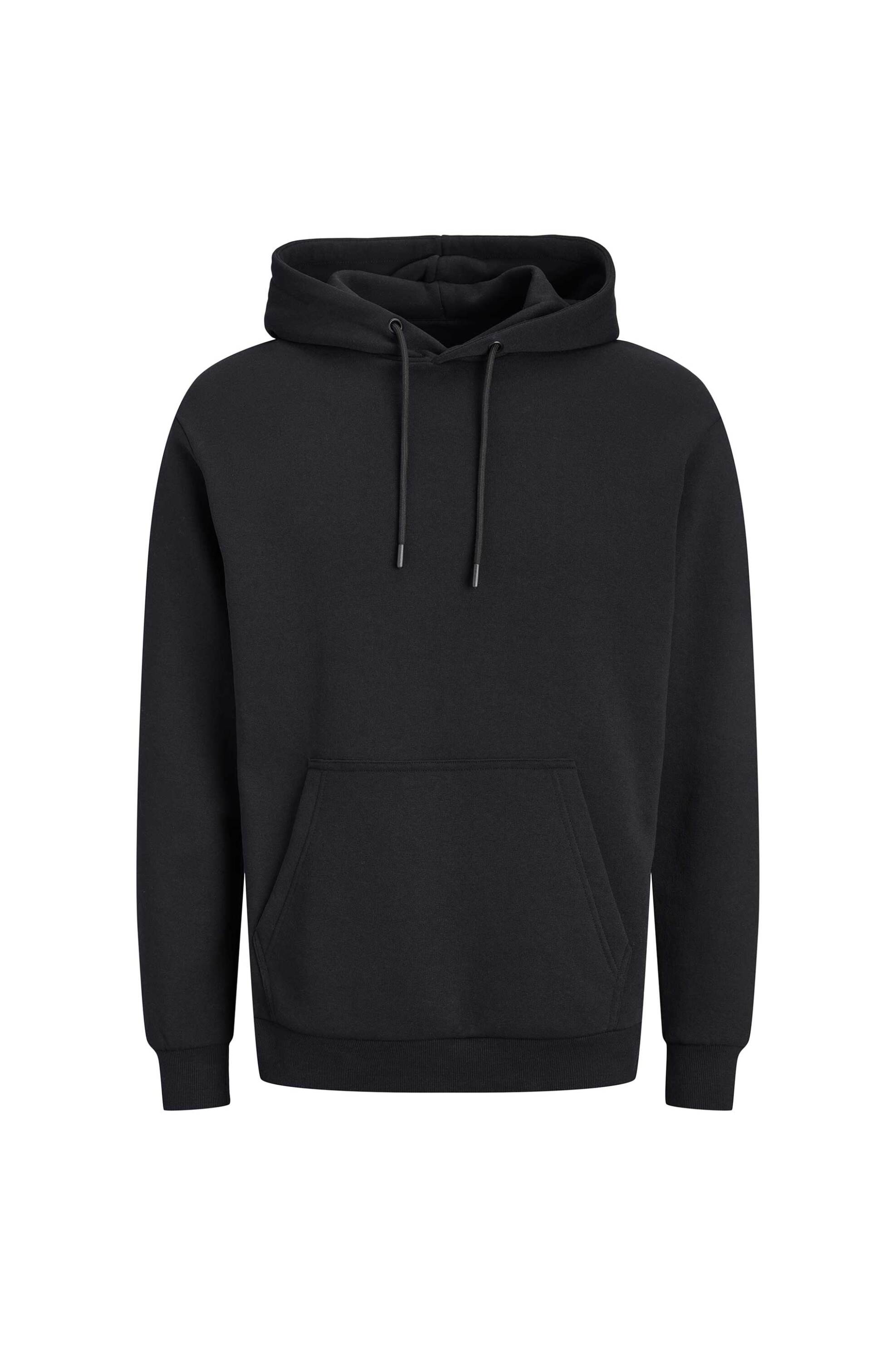 Jack Jones Ανδρική Μπλούζα Φούτερ με Κουκούλα Loose Fit - 12249340 Μαύρο
