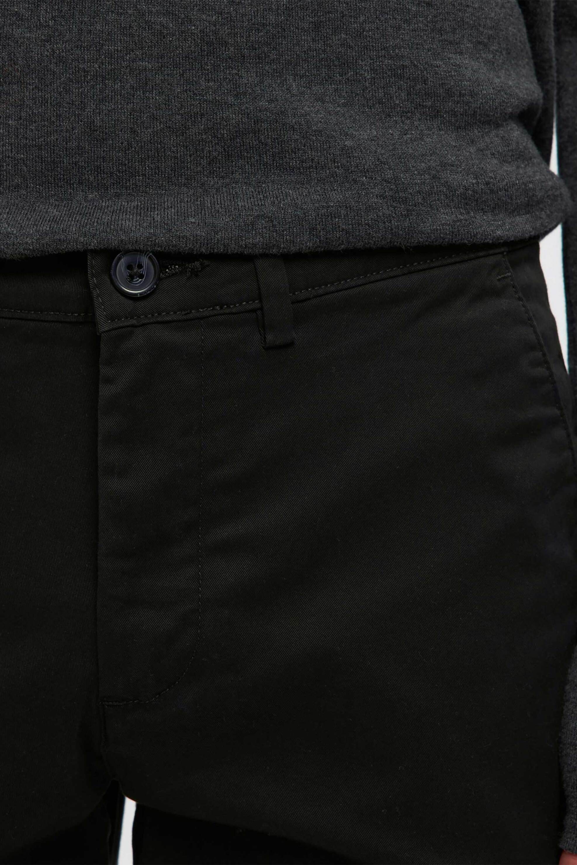 Selected Ανδρικό Παντελόνι Chino Μονόχρωμο Slim Fit - 16087663 Μαύρο