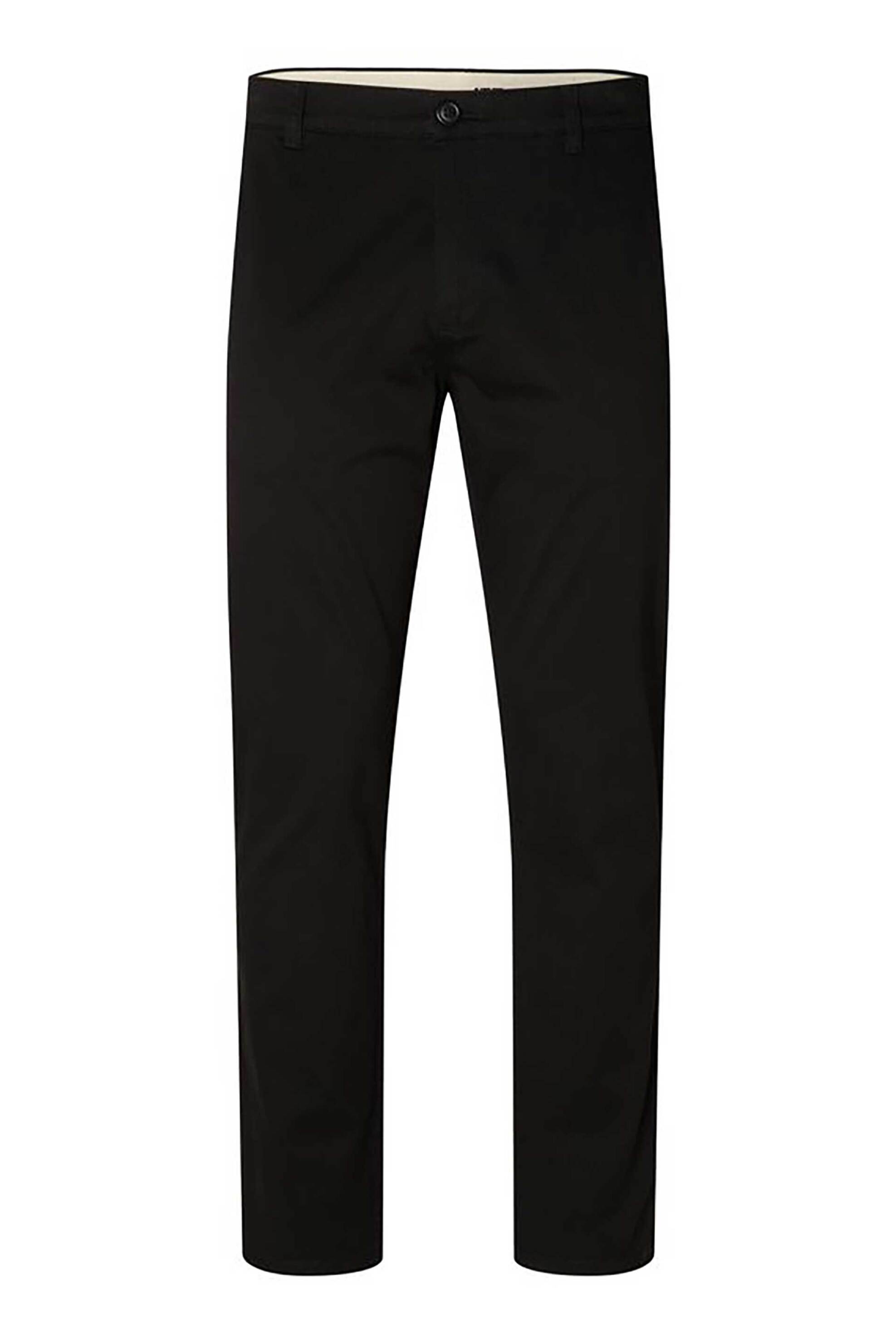 Selected ανδρικό chino παντελόνι μονόχρωμο Slim Fit - 16092255 Μαύρο
