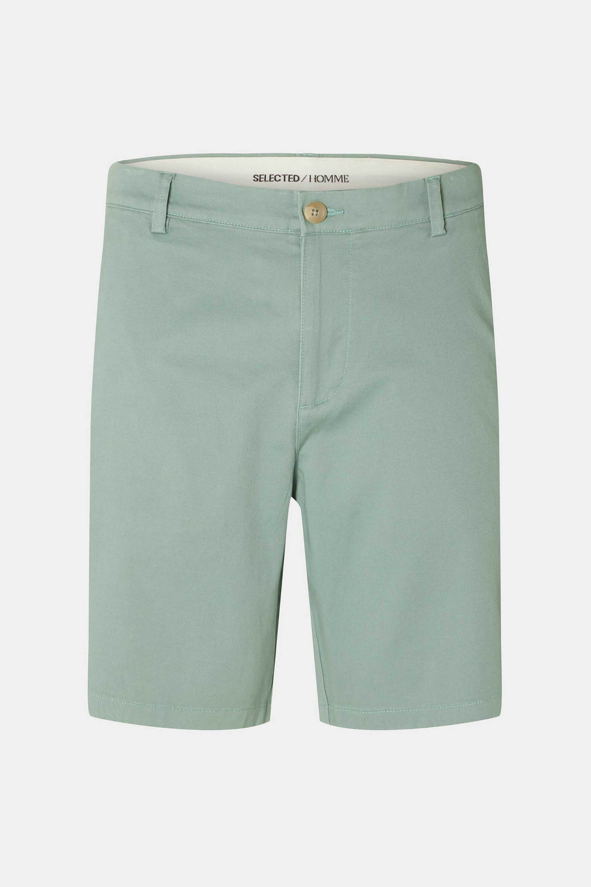Selected ανδρική chino βερμούδα Regular Fit - 16092256 Πράσινο Μέντας