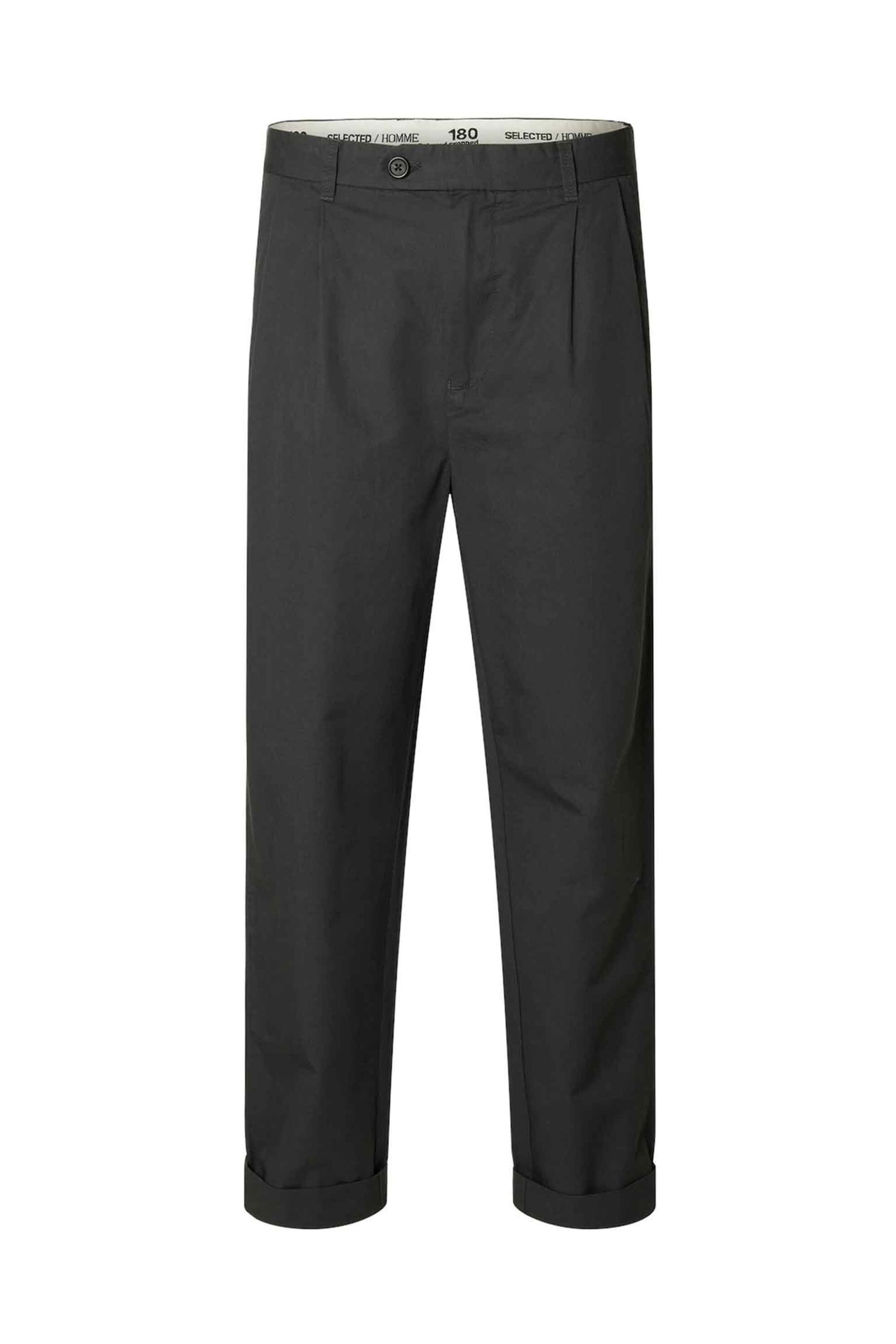 Selected ανδρικό chino παντελόνι Relaxed Fit - 16093636 Ανθρακί