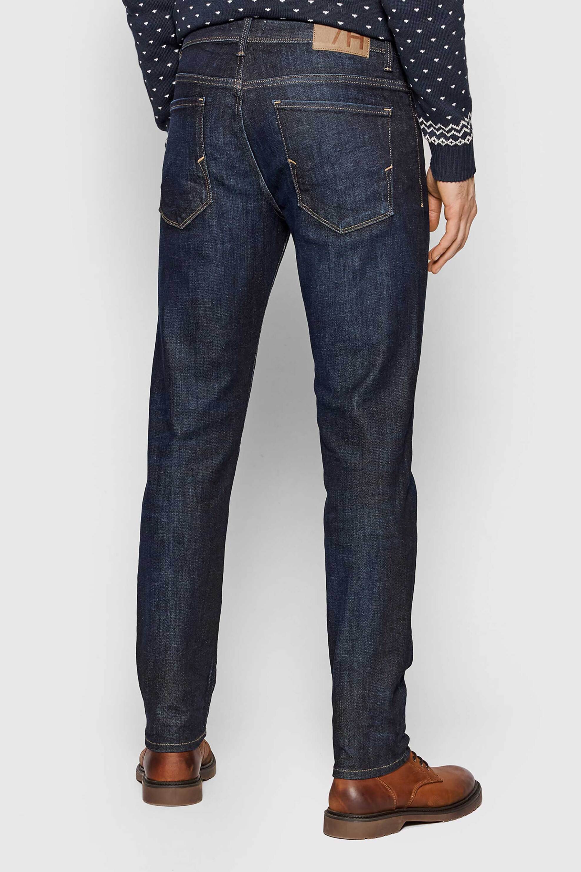 Selected Ανδρικό Τζιν Παντελόνι Πεντάτσεπο Slim Fit - 16080594 Μπλε Σκούρο