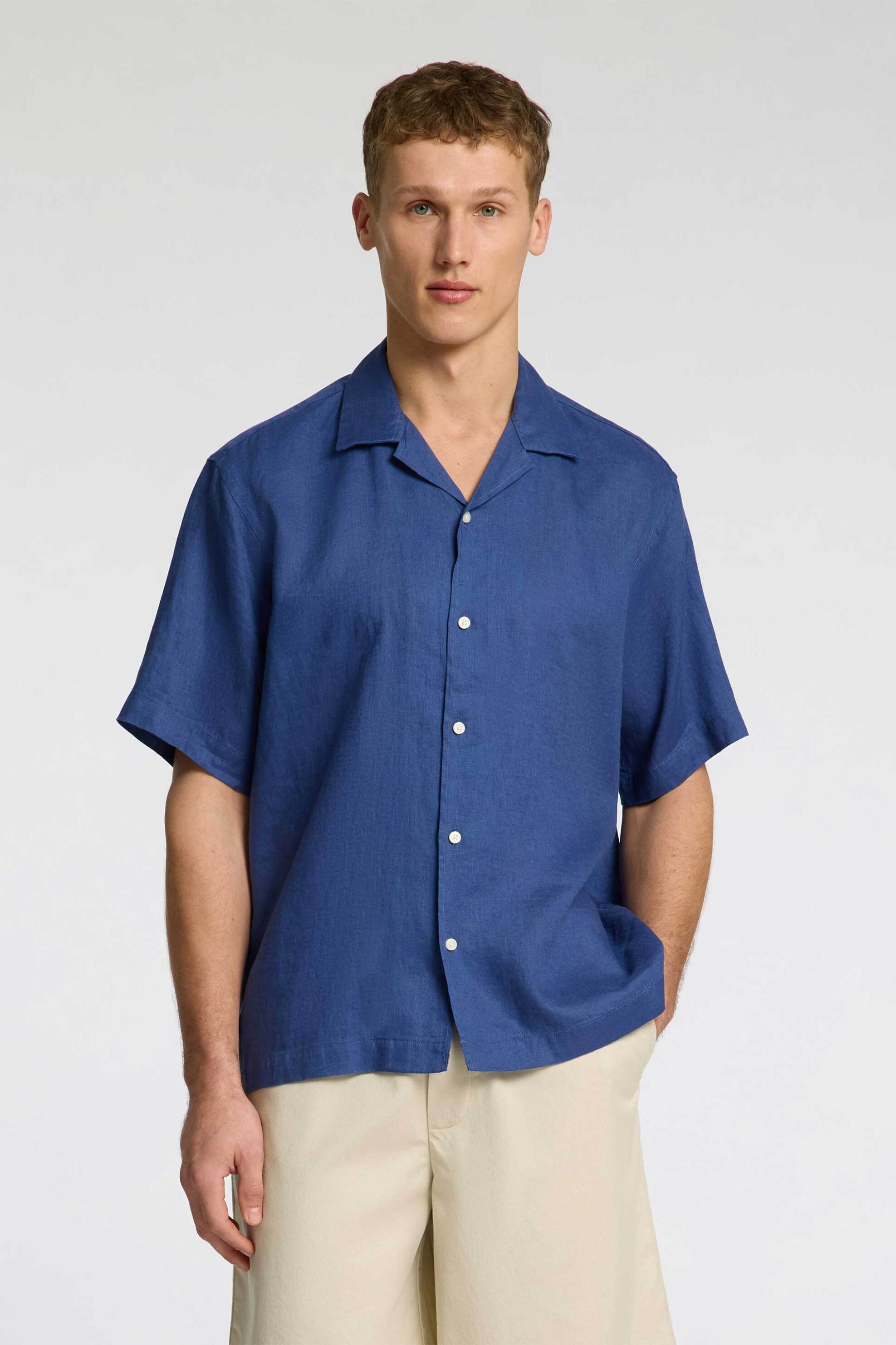 Selected ανδρικό λινό πουκάμισο Relaxed Fit - 16096908