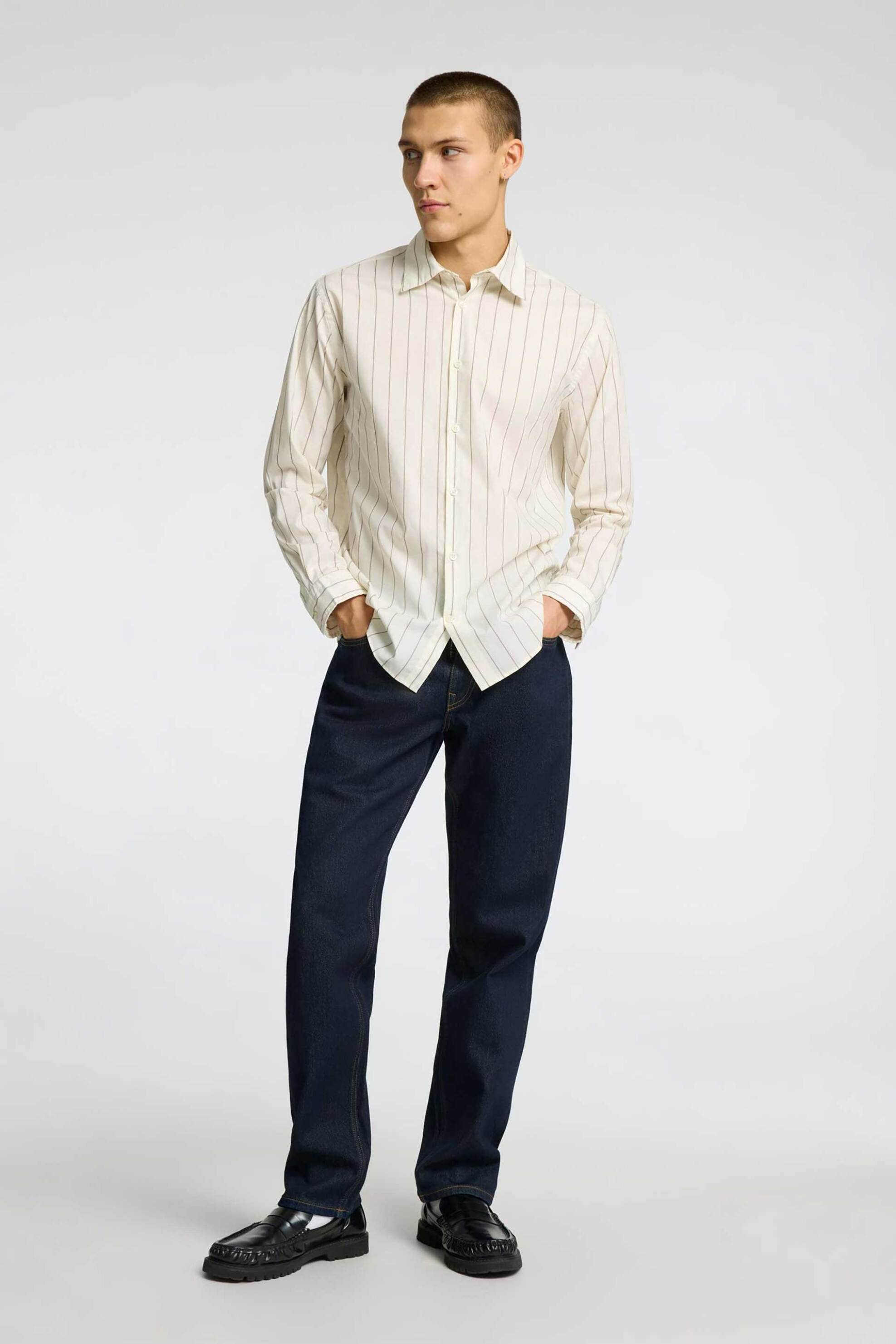 Selected ανδρικό τζιν παντελόνι πεντάτσεπο Straight Fit - 16098196 Denim Blue Σκούρο