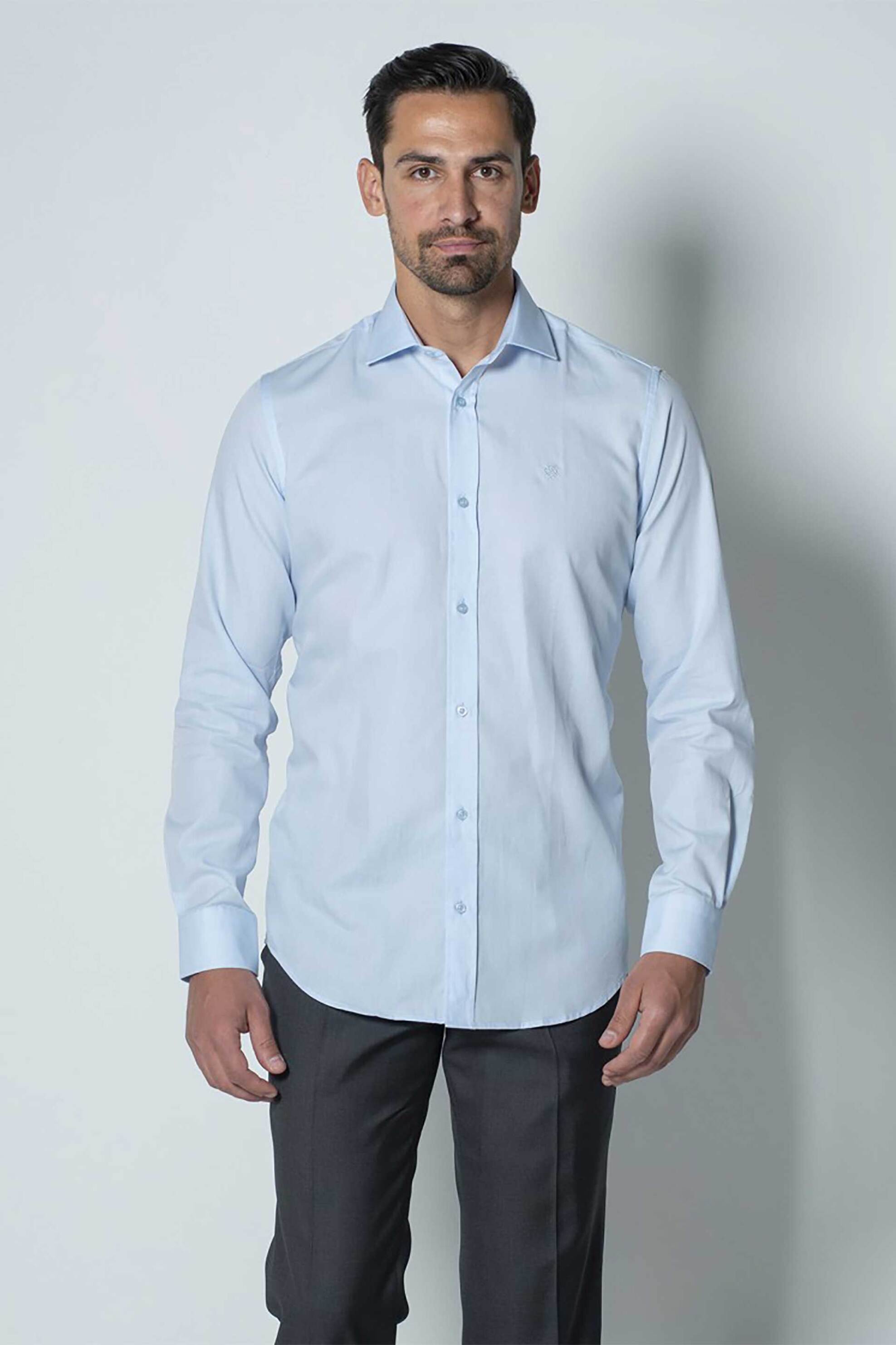 DORS Dors ανδρικό μονόχρωμο πουκάμισο oxford Regular Fit - 1036006.C03