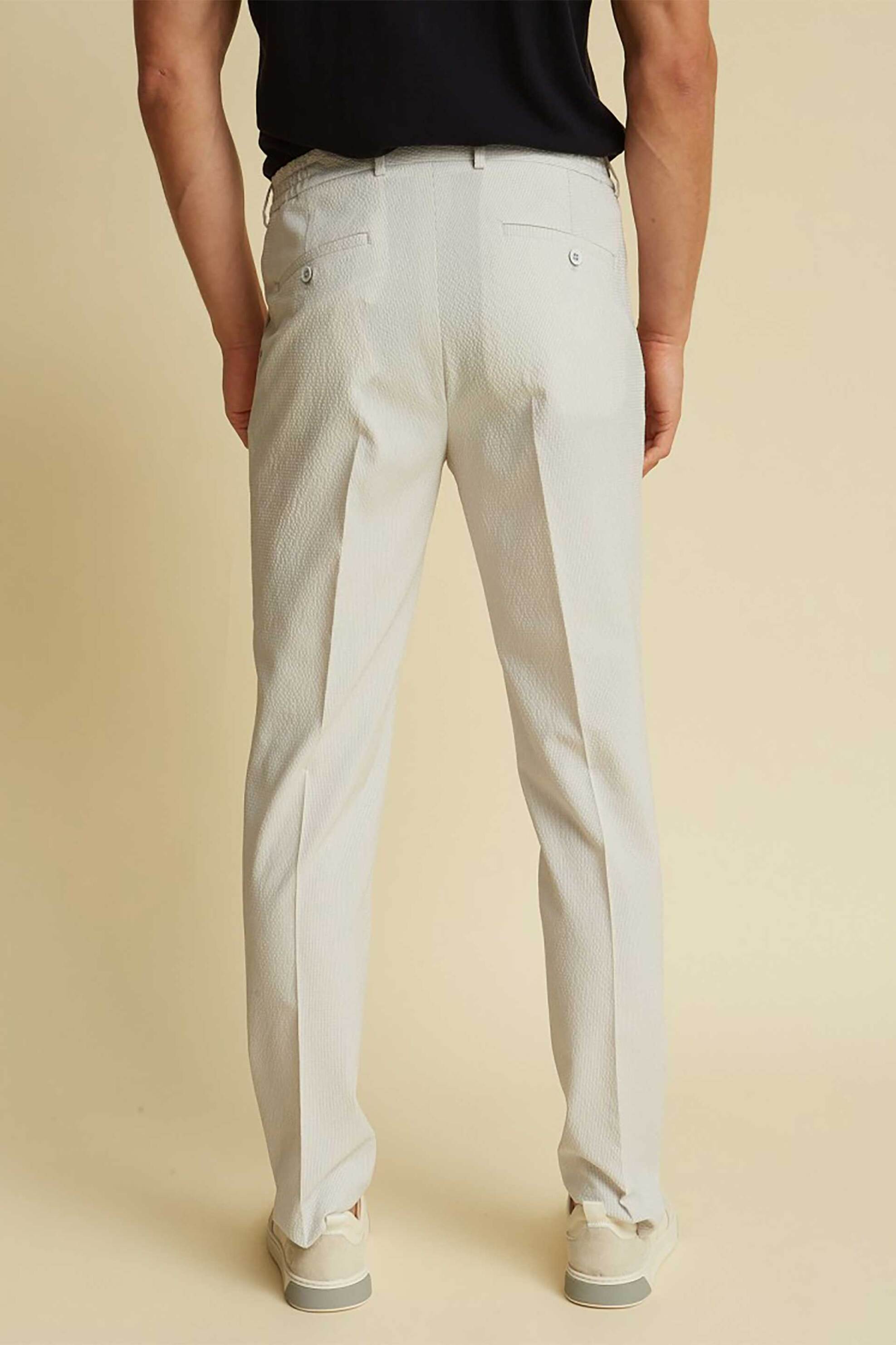 Dors Ανδρικό Παντελόνι Chino με Μικροσχέδιο - 2038035 C01 Λευκό
