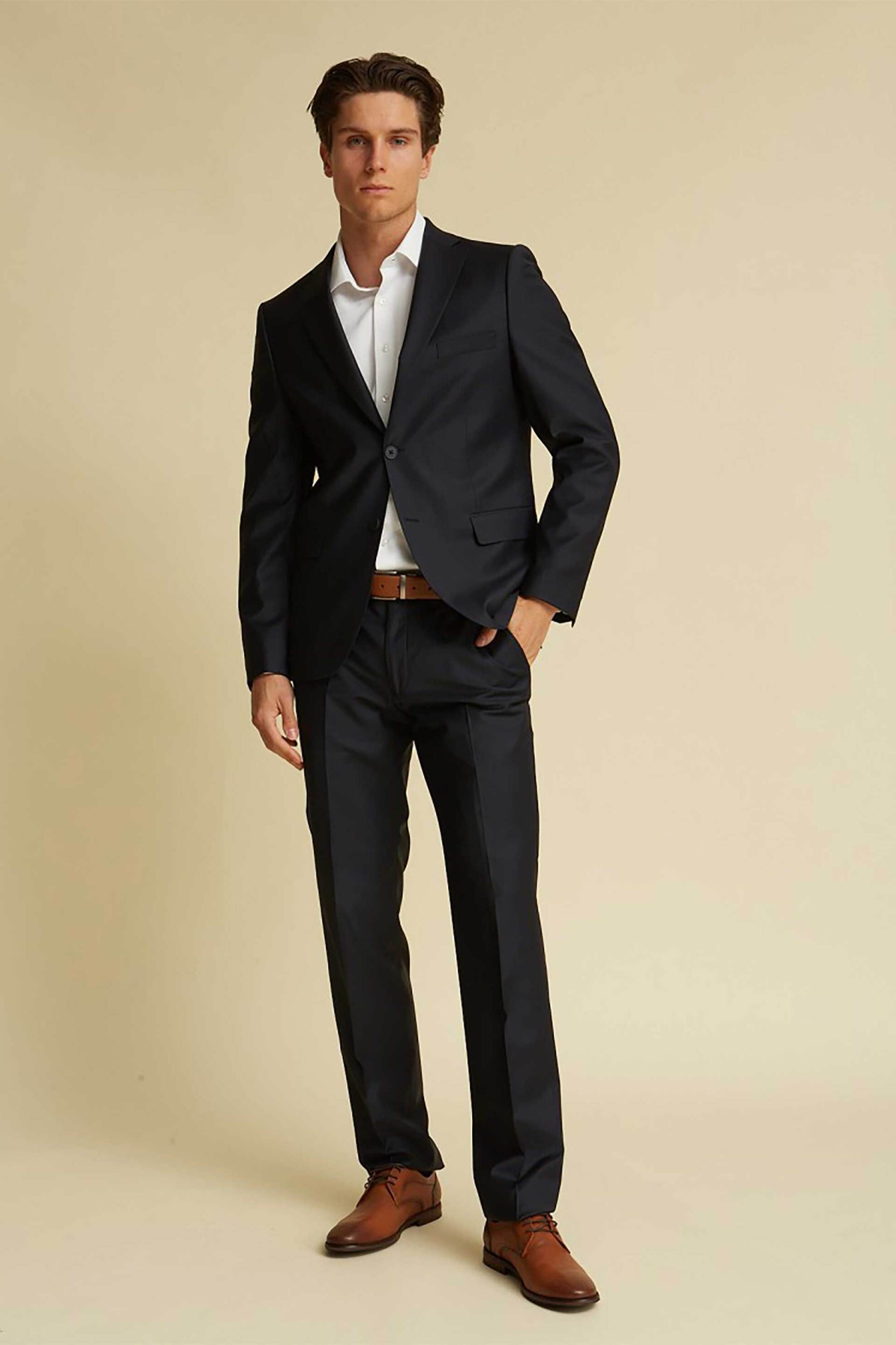 DORS ανδρικό παντελόνι κουστουμιού μονόχρωμο - 2038038.C01 Μπλε Σκούρο