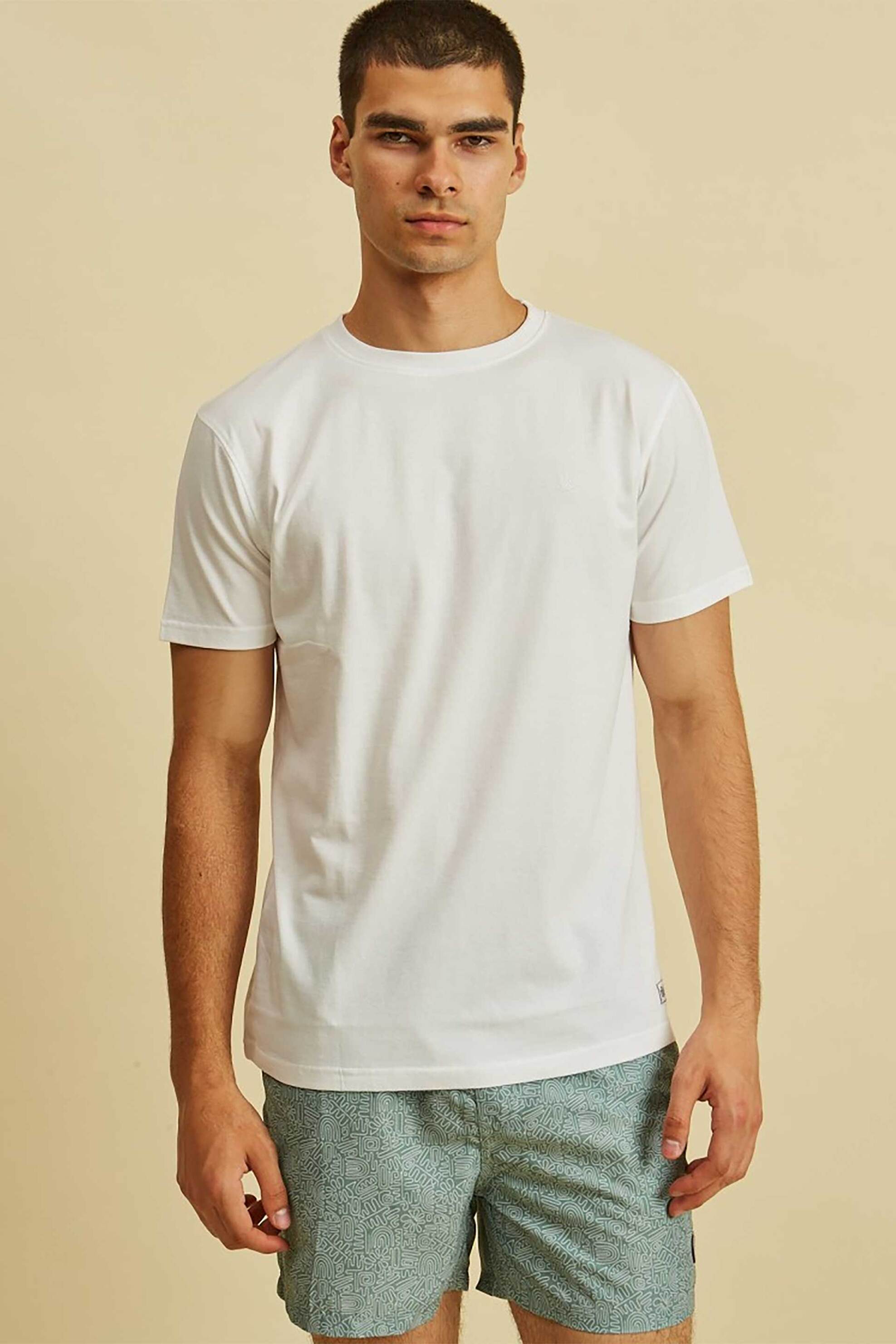 DORS ανδρικό T-shirt μονόχρωμο Regular Fit - 1138020.C01 Λευκό