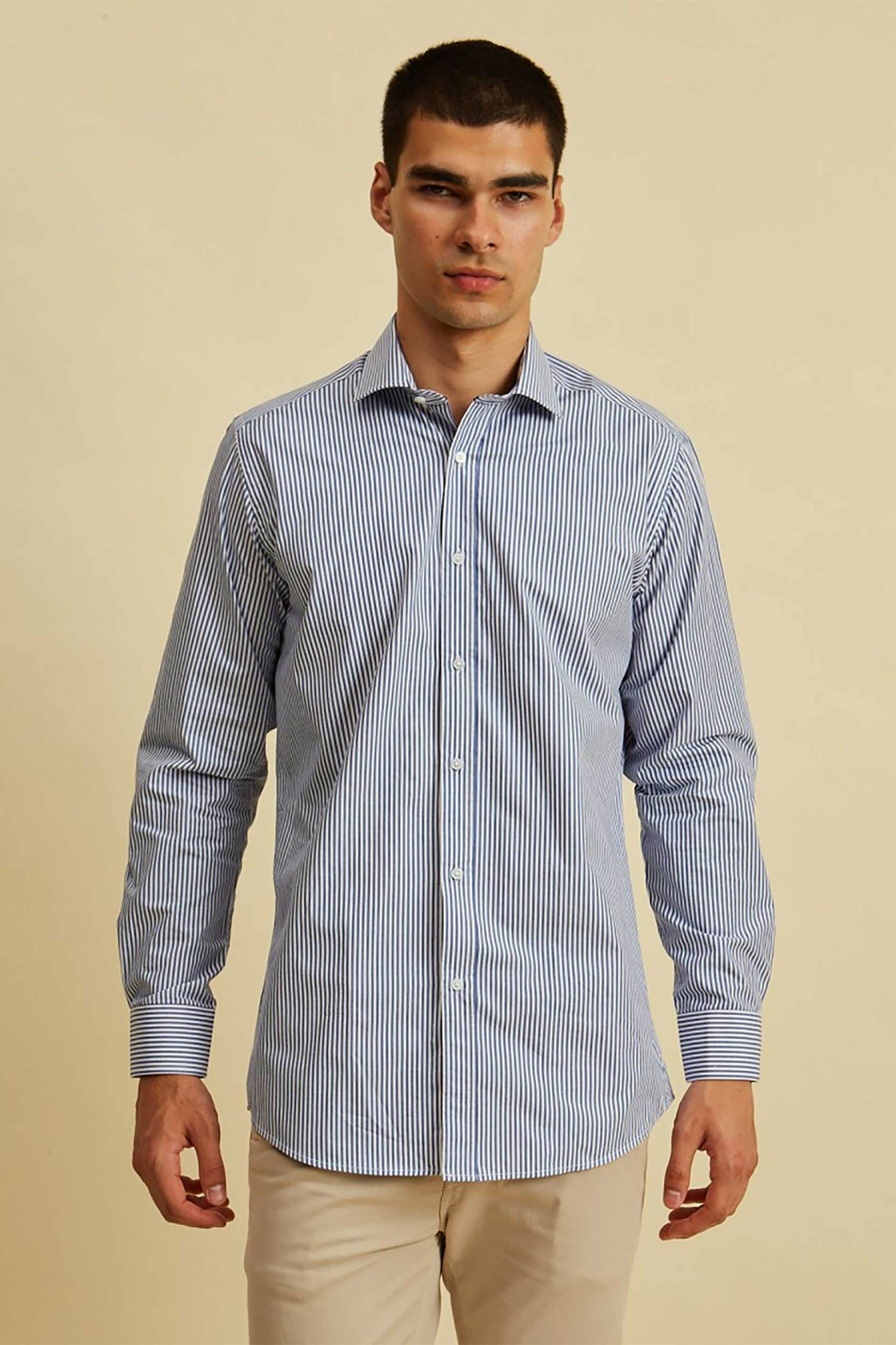 DORS ανδρικό πουκάμισο με ριγέ σχέδιο - 1038006.C02 Μπλε