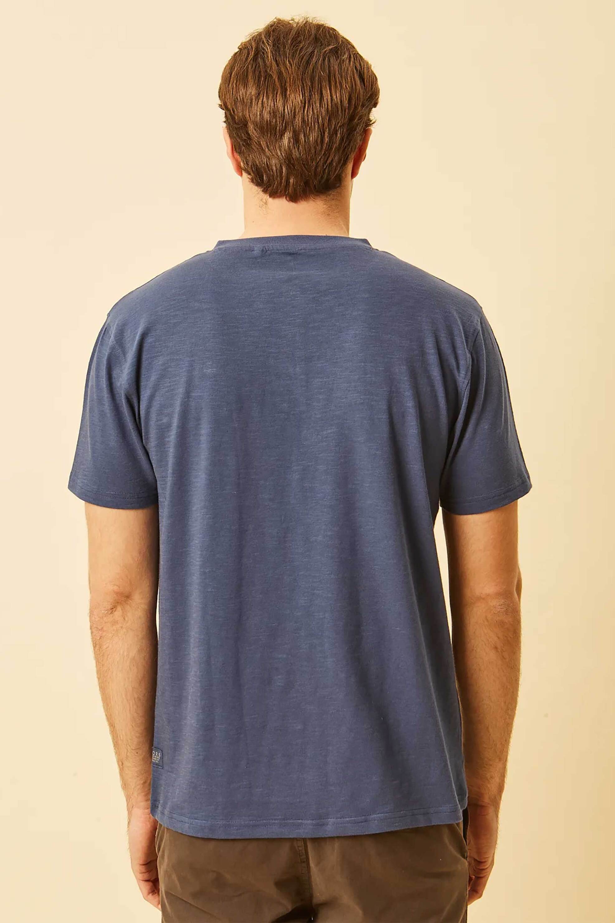 Dors Ανδρική Μπλούζα Henley με Κεντημένο Λογότυπο Regular Fit - 1140021 C01 Μπλε Σκούρο