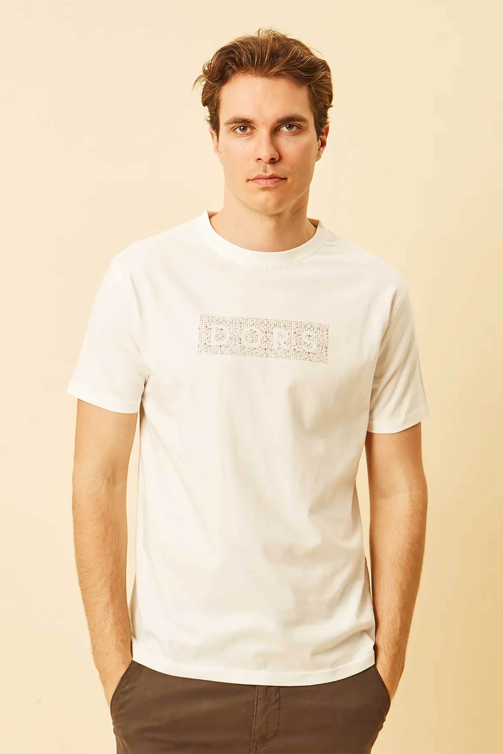 DORS ανδρικό T-shirt με graphic logo Regular Fit - 1140024.C01 Λευκό