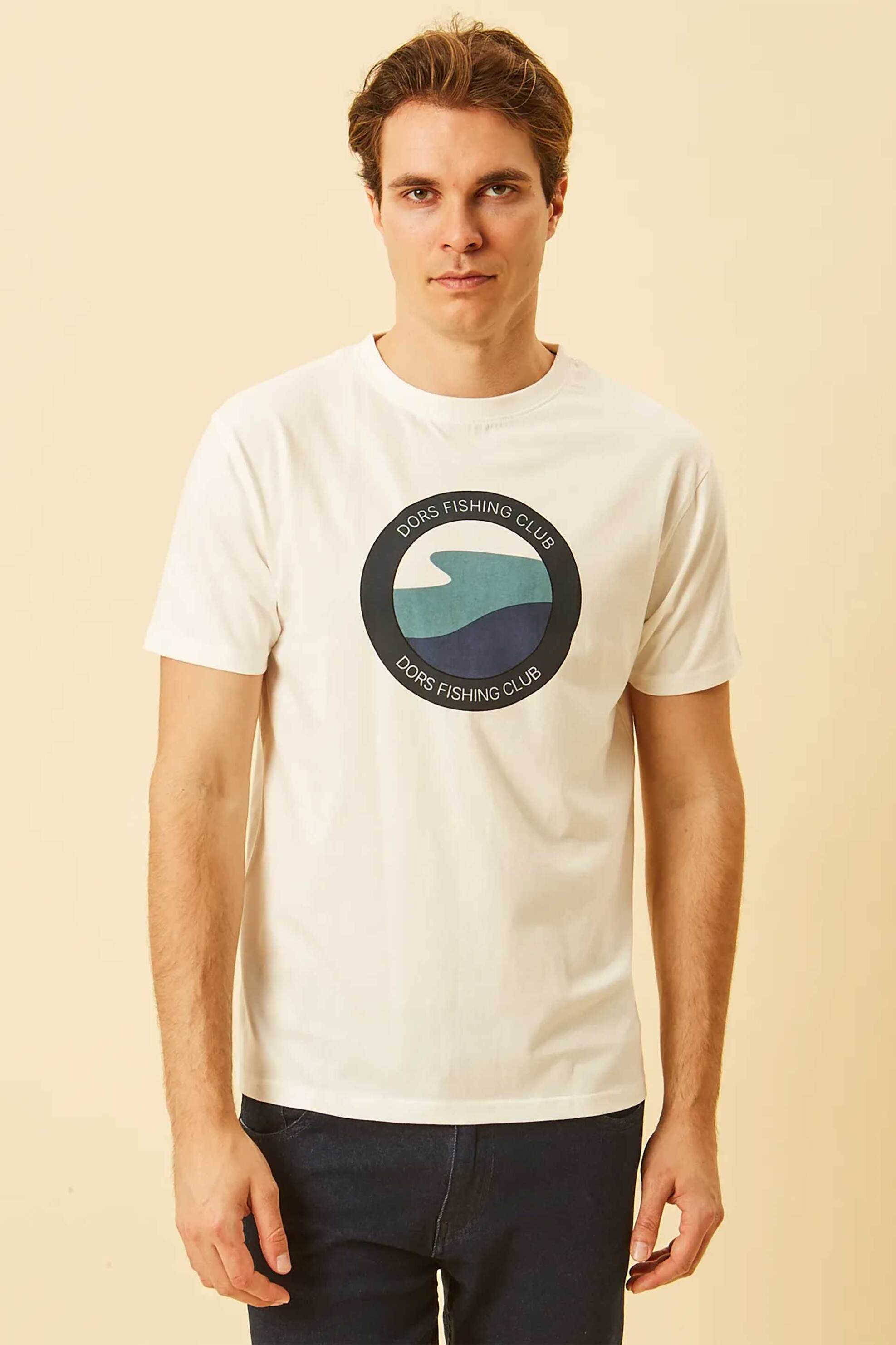 DORS ανδρικό T-shirt με graphic print Regular Fit - 1140025.C01 Λευκό