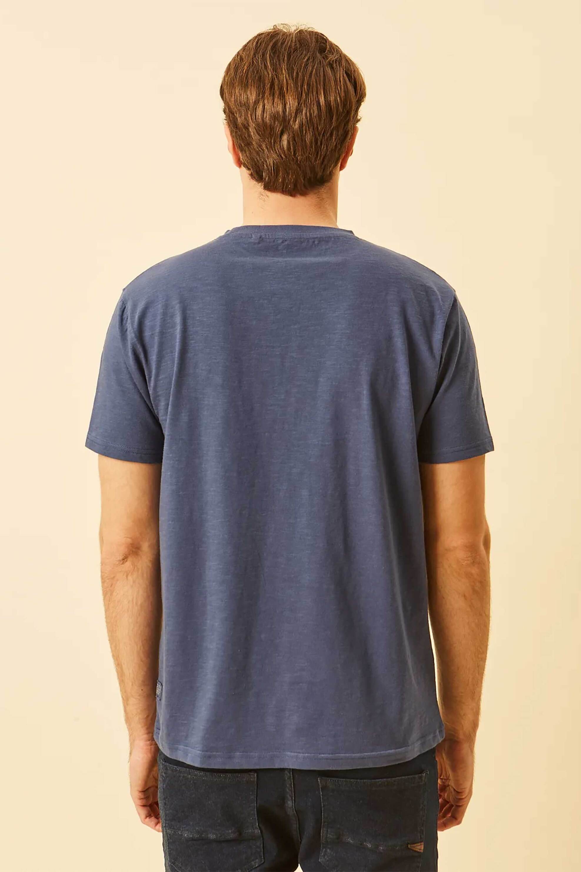 Dors Ανδρικό T-Shirt με Graphic Logo Regular Fit - 1140026 C01 Μπλε Σκούρο