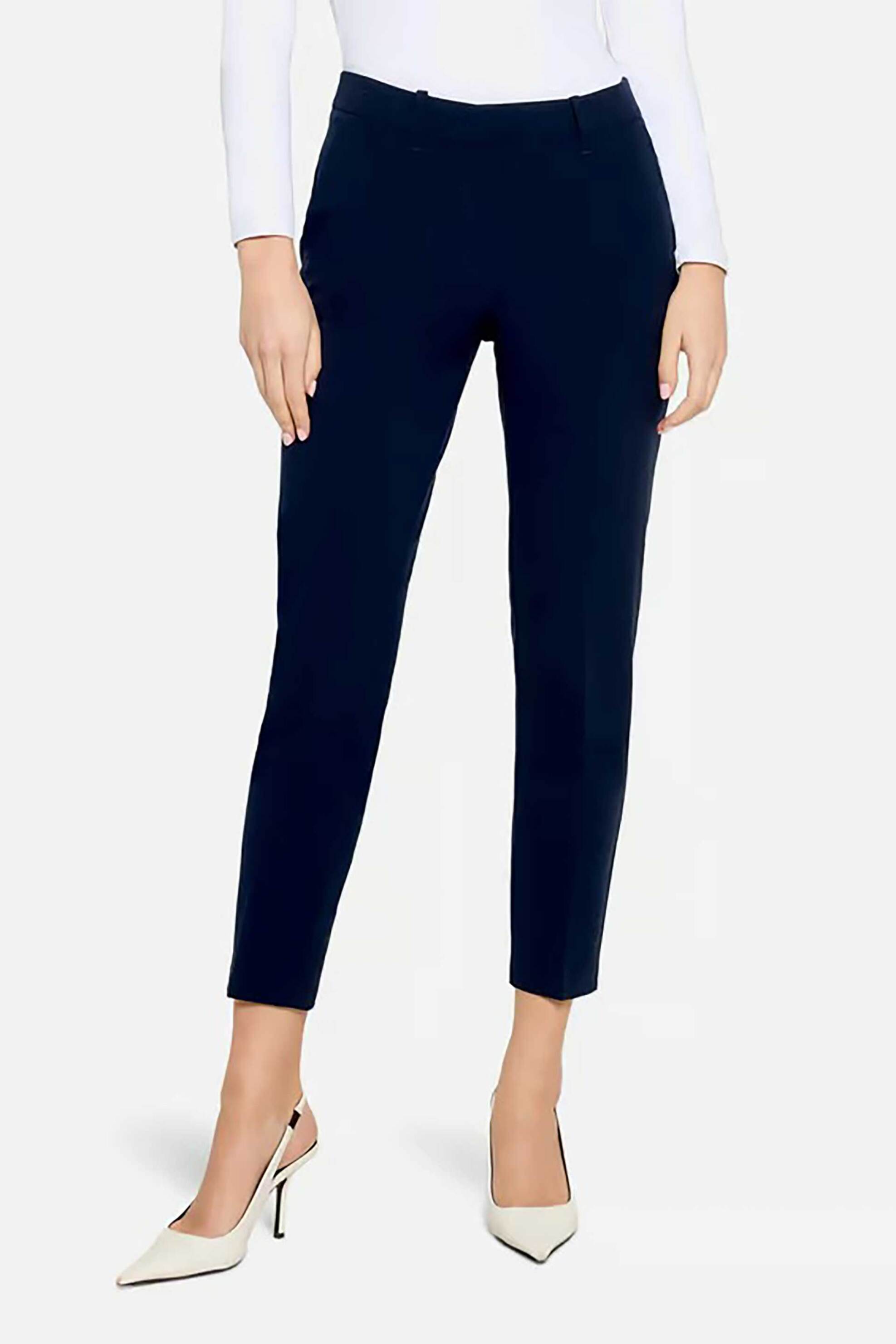 BETTY & CO γυναικείο παντελόνι cropped με τσέπες - 6238/3747 Μπλε Σκούρο