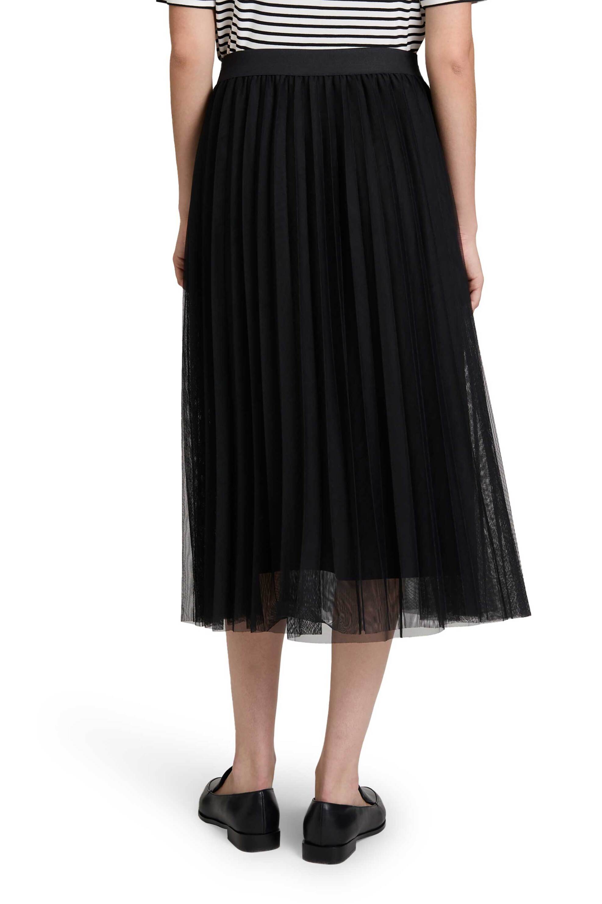 BETTY & CO γυναικεία midi φούστα πλισέ με ελαστική μέση - 9022/3303 Μαύρο φωτογραφία