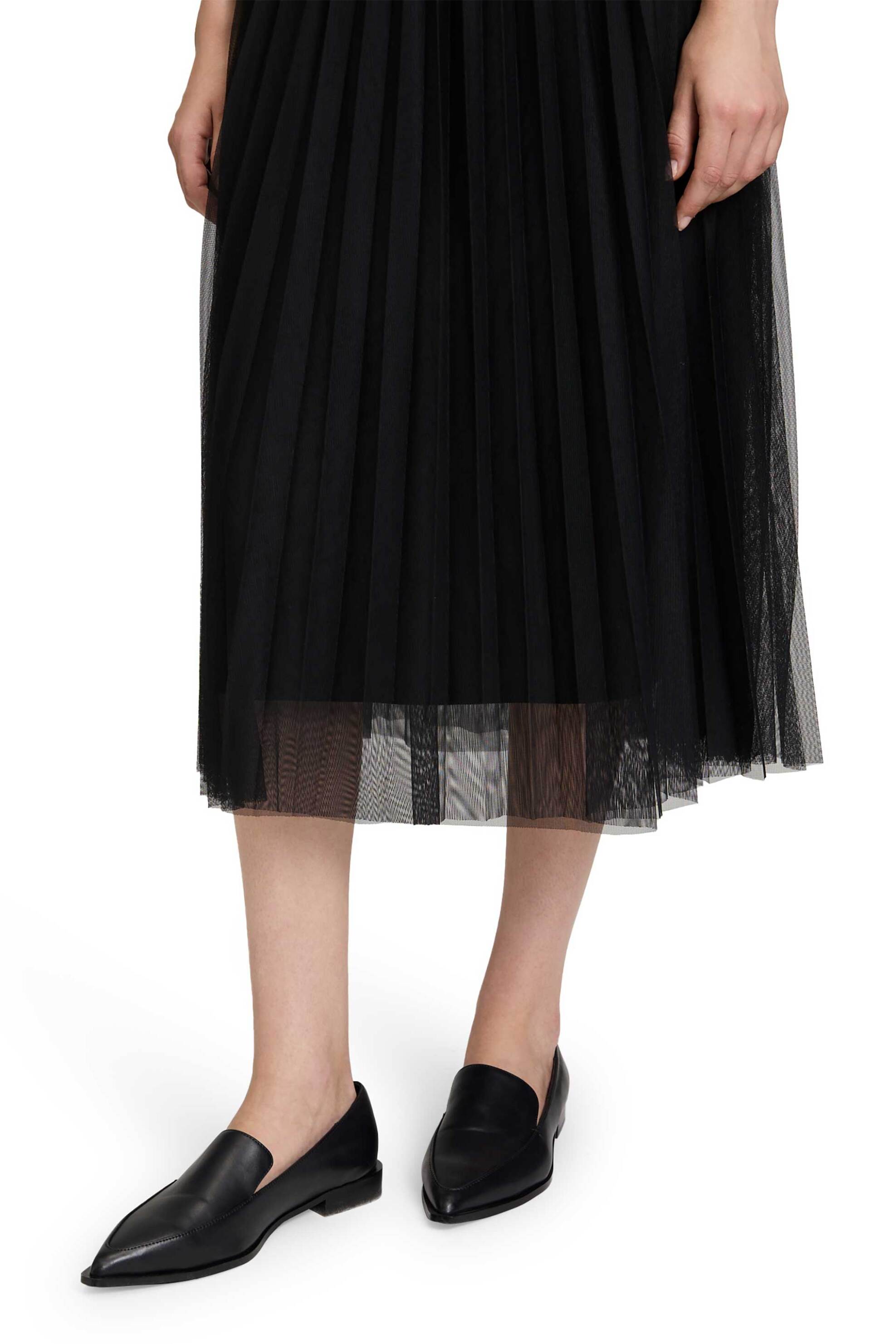 BETTY & CO γυναικεία midi φούστα πλισέ με ελαστική μέση - 9022/3303 Μαύρο φωτογραφία