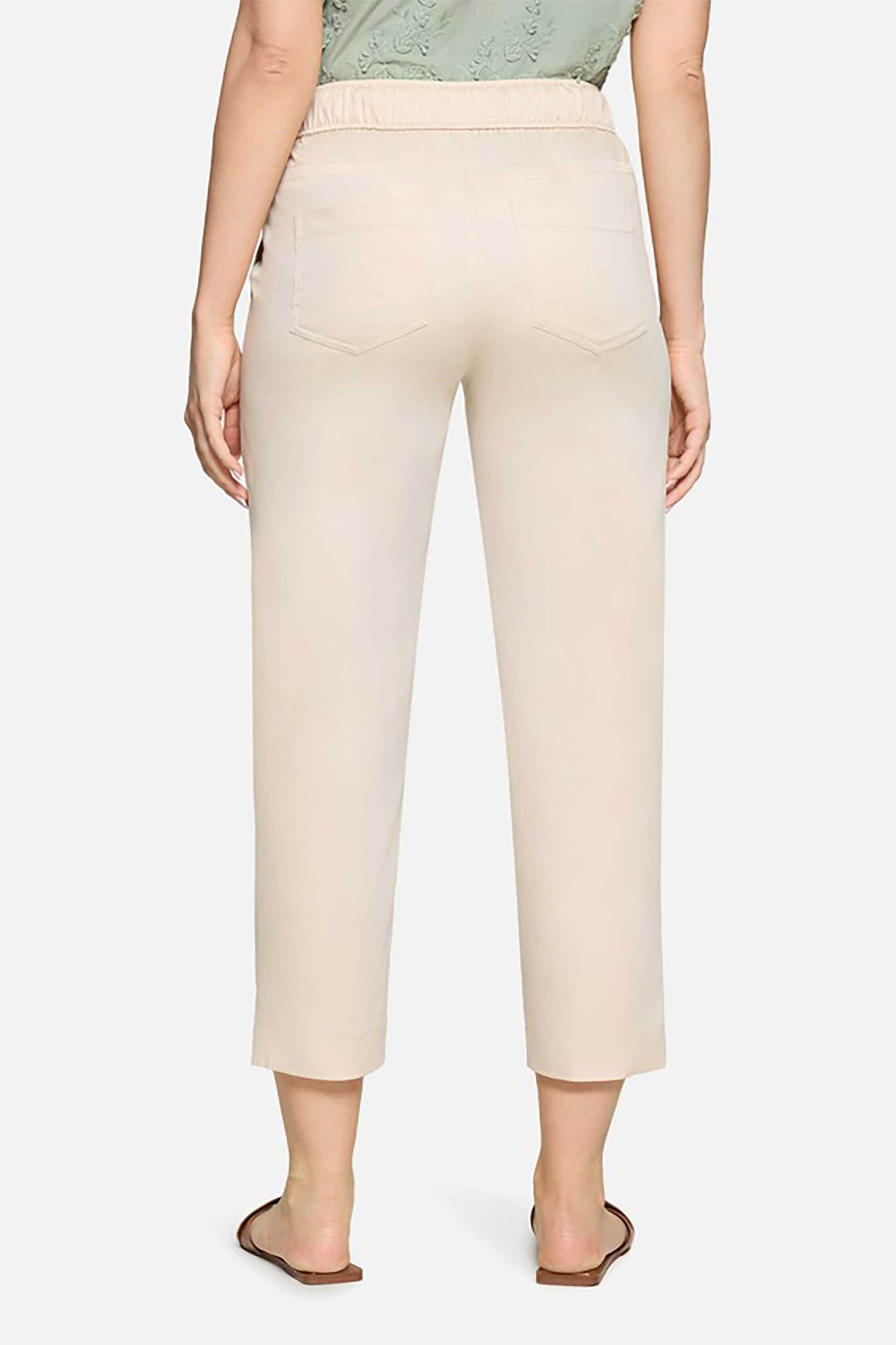 BETTY & CO BETTY & CO γυναικείο παντελόνι cropped ψηλόμεσο - 6592/3170 Εκρού - 3