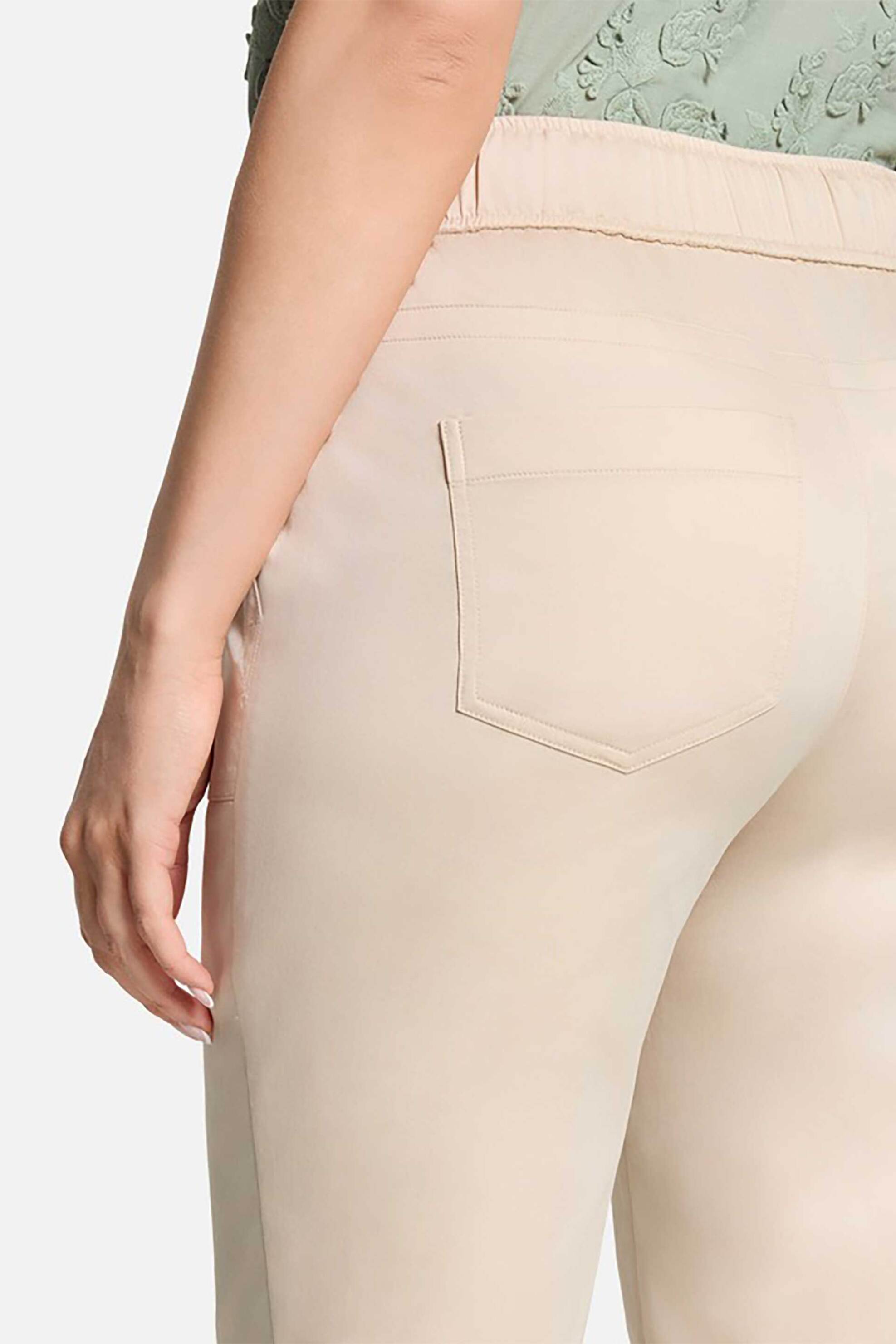 BETTY & CO BETTY & CO γυναικείο παντελόνι cropped ψηλόμεσο - 6592/3170 Εκρού - 4