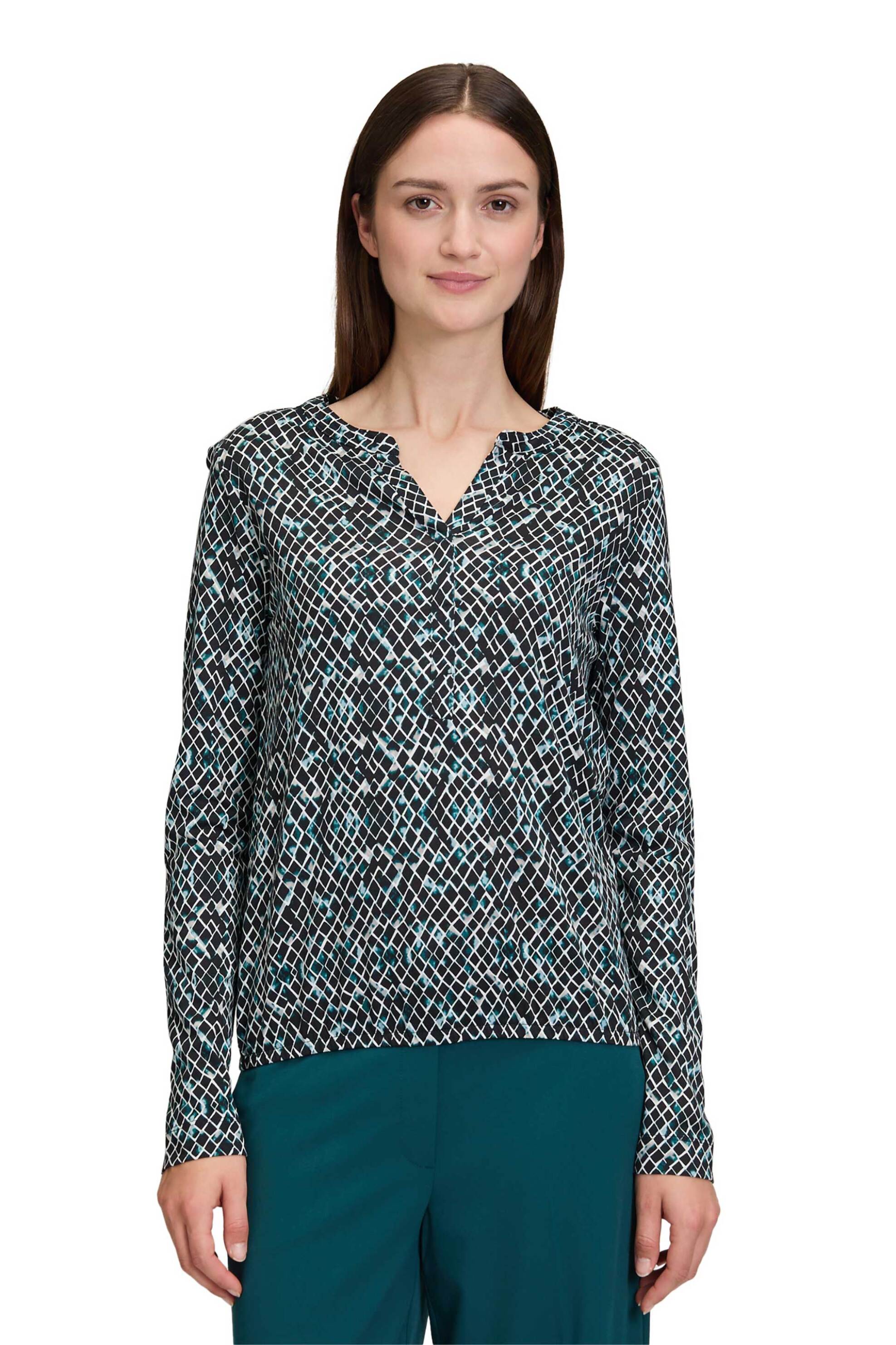 BETTY & CO BETTY & CO γυναικεία μπλούζα με all-over graphic print - 2297/3352 Μπλε