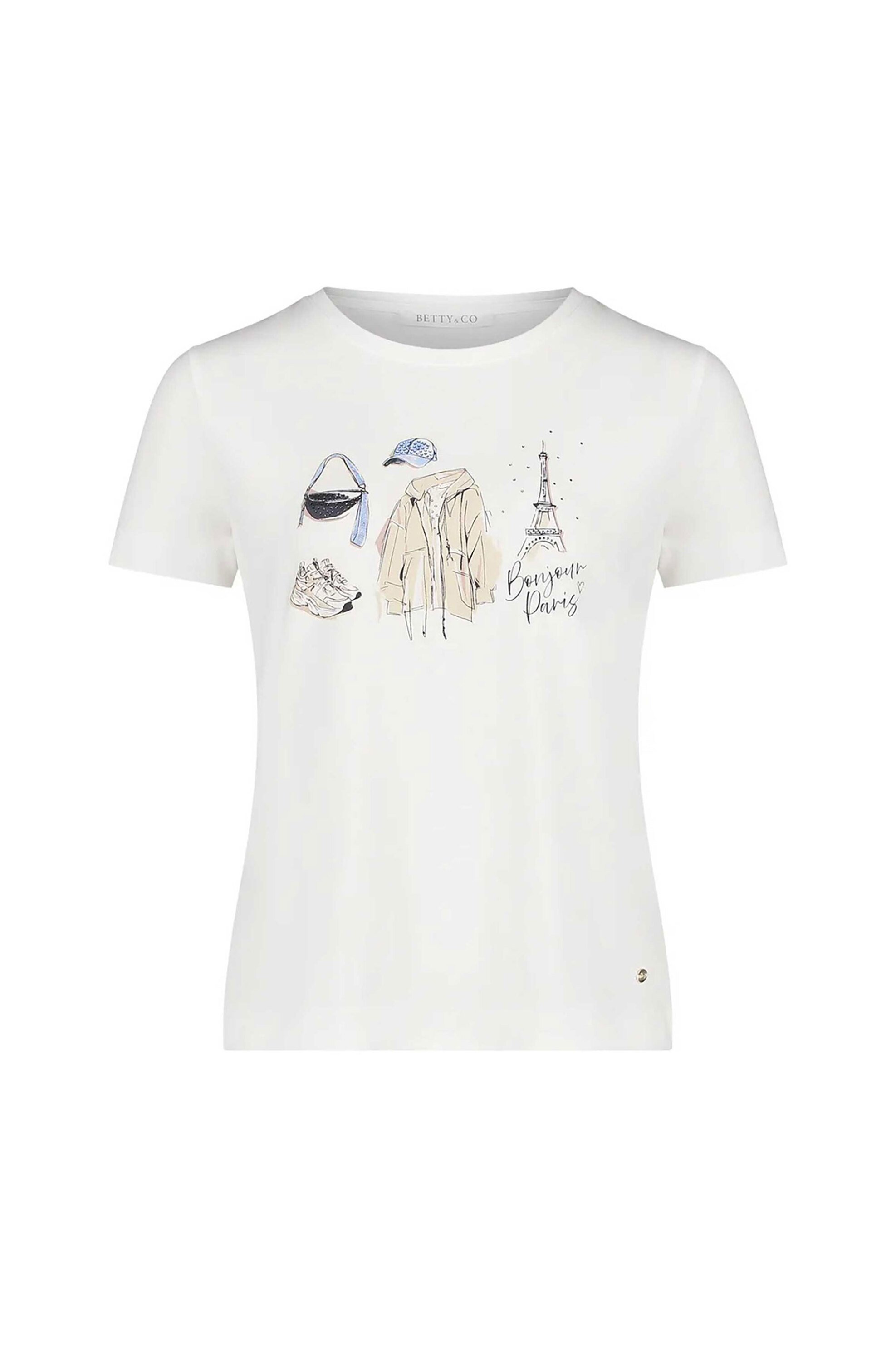 BETTY & CO γυναικείο T-shirt με graphic print - 2397/3284 Λευκό
