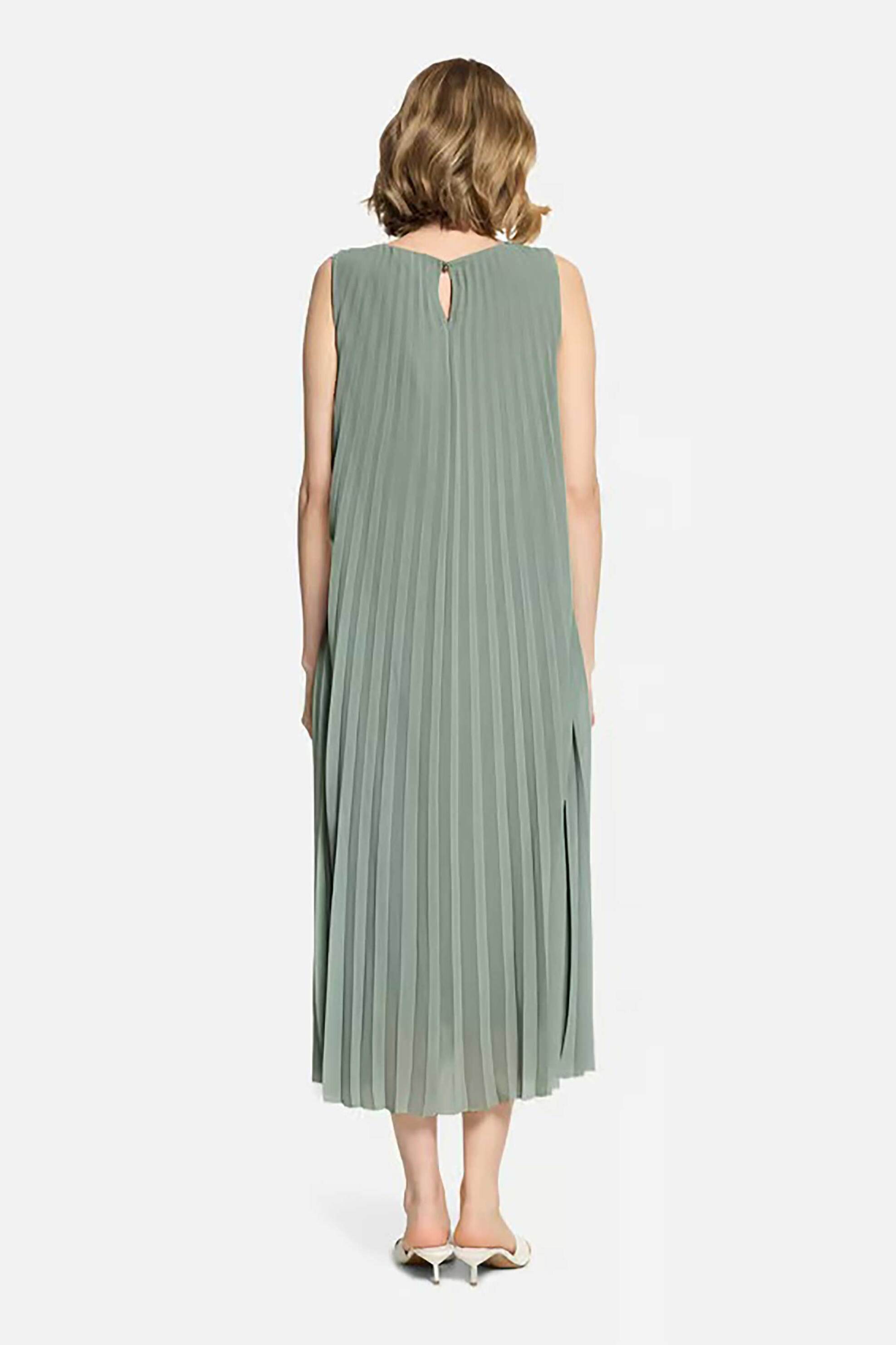 BETTY & CO BETTY & CO γυναικείο midi φόρεμα αμάνικο πλισέ - 1116/3406 Πράσινο Μέντας - 4