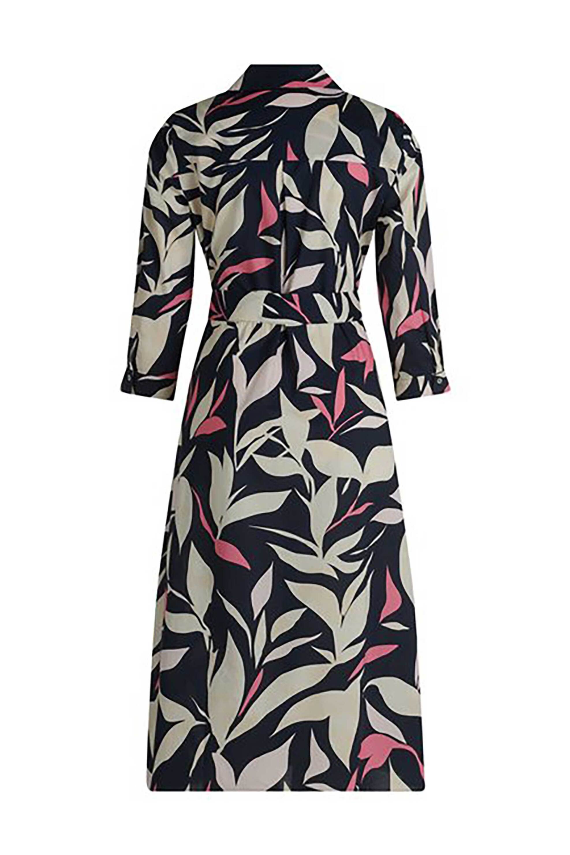 BETTY & CO γυναικείο midi φόρεμα σεμιζιέ με floral print και μανίκι 3/4 - 1106/3213 Μπλε Σκούρο